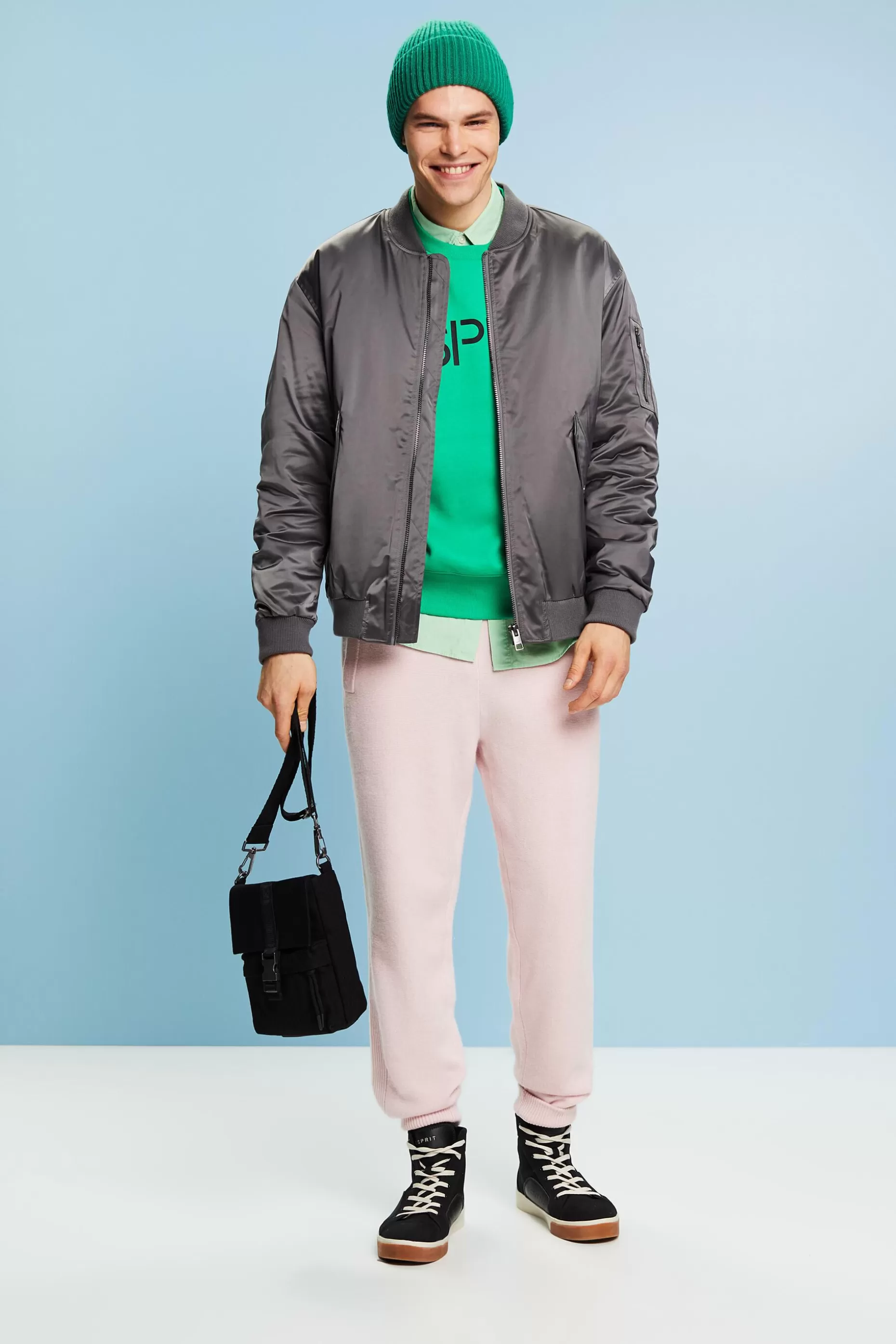 ESPRIT Satin Bomber Jacket at our Online Shop *Men Tops