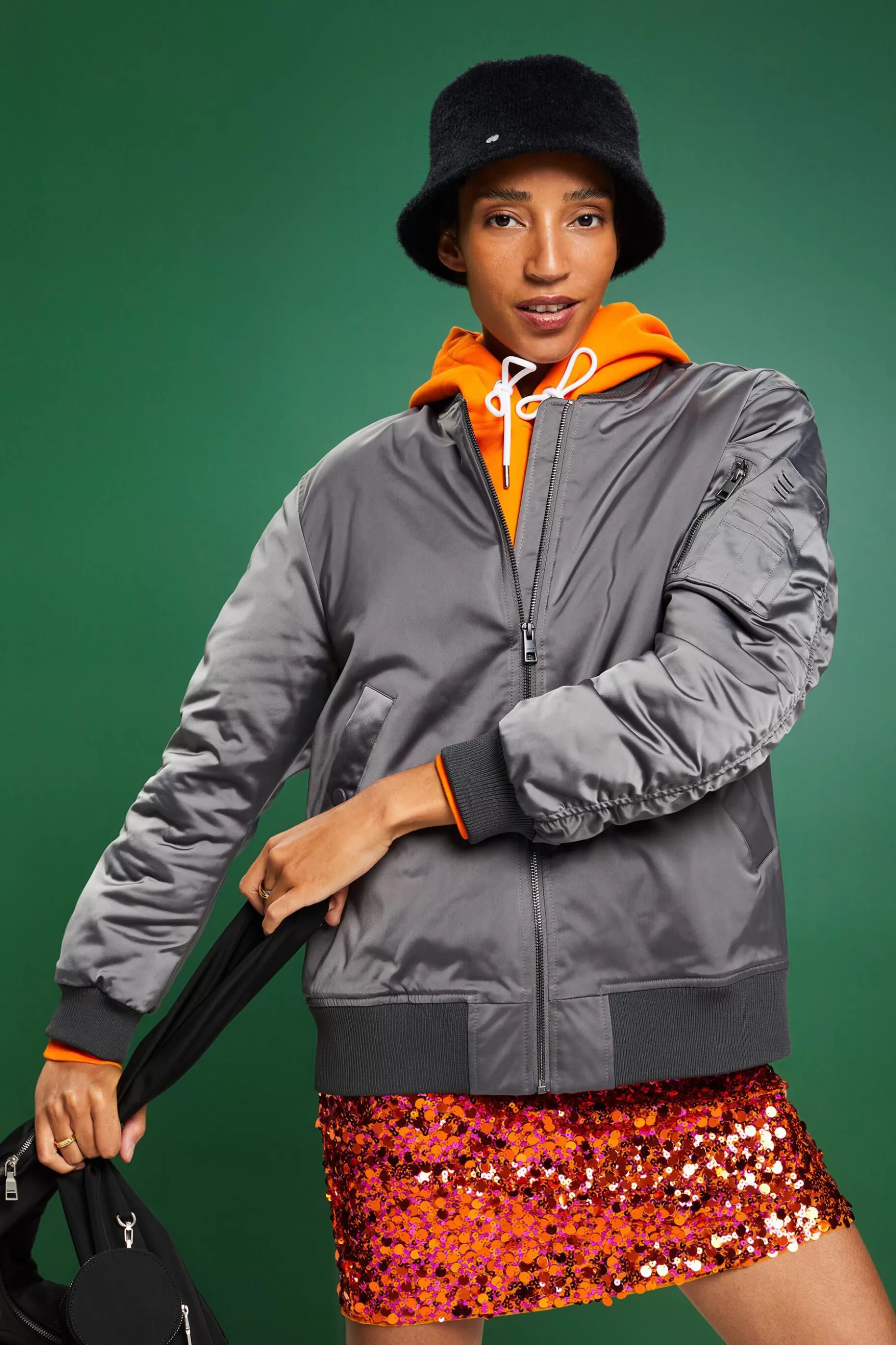 ESPRIT Satin Bomber Jacket at our Online Shop *Women Jackets + Coats