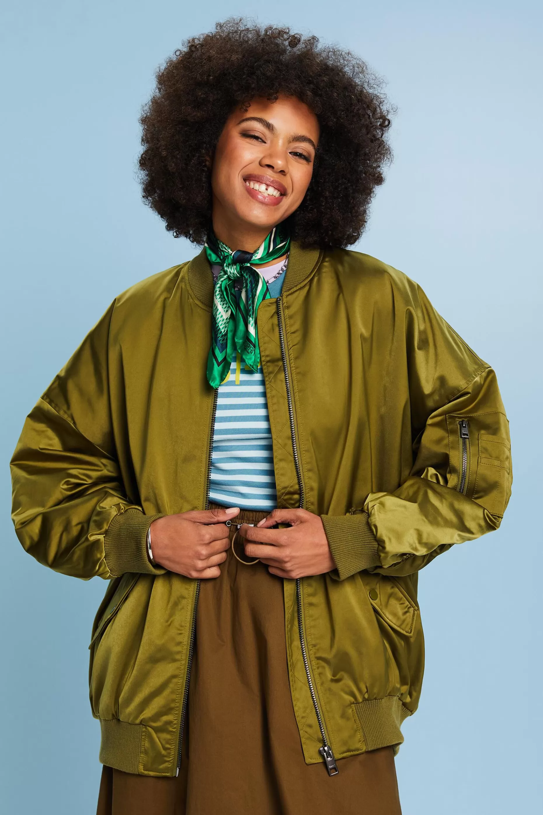 ESPRIT Satin Bomber Jacket at our Online Shop *Women Jackets + Coats