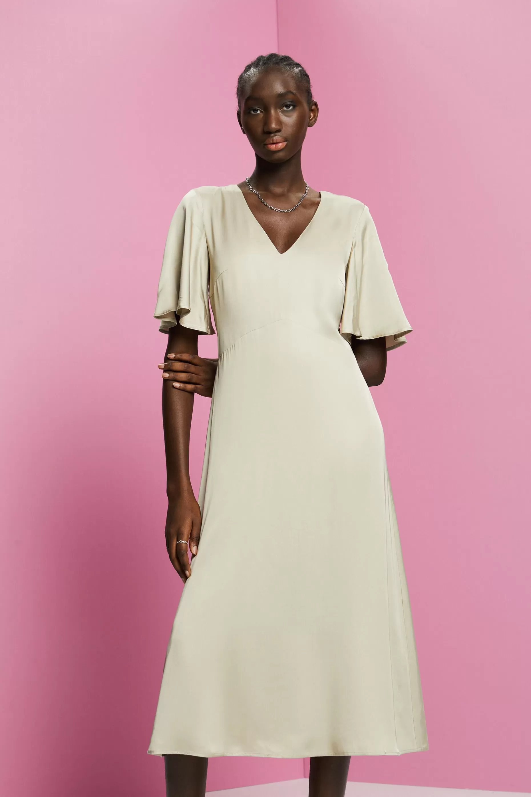 ESPRIT Satin midi dress at our Online Shop * Sale Under $75