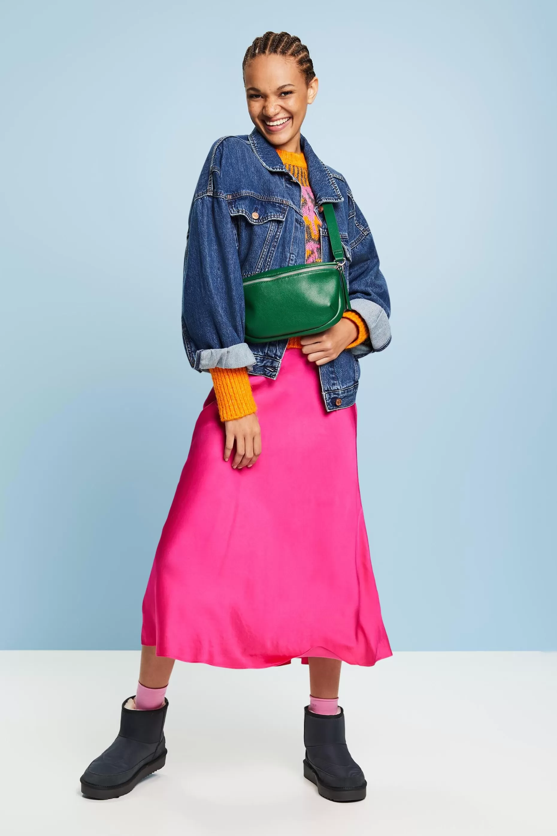 ESPRIT Satin Midi Skirt at our Online Shop *Women Skirts + Shorts