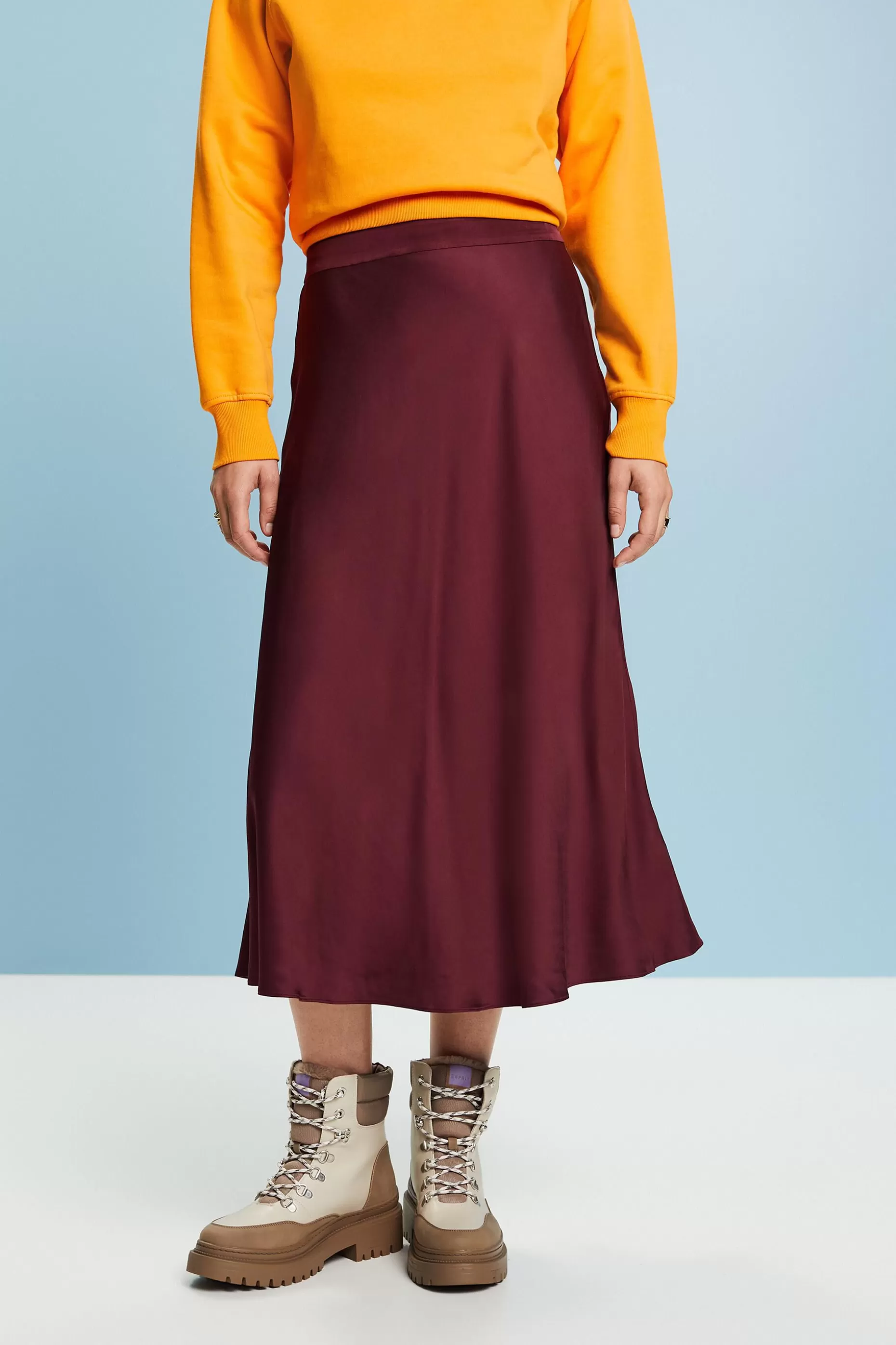 ESPRIT Satin Midi Skirt at our Online Shop *Women Skirts + Shorts