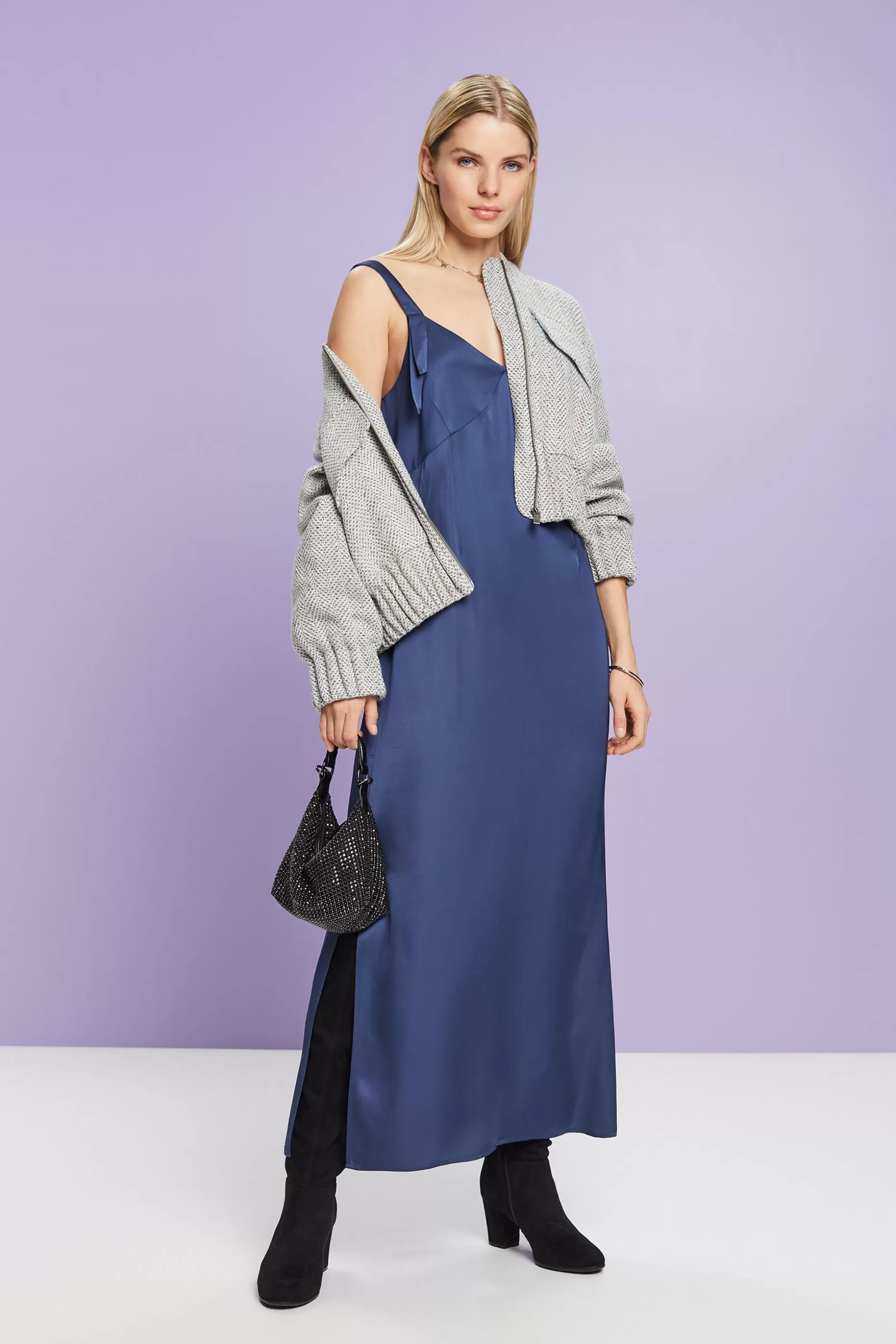 ESPRIT Satin Slip Midi Dress at our Online Shop *Women Dresses + Jumpsuits