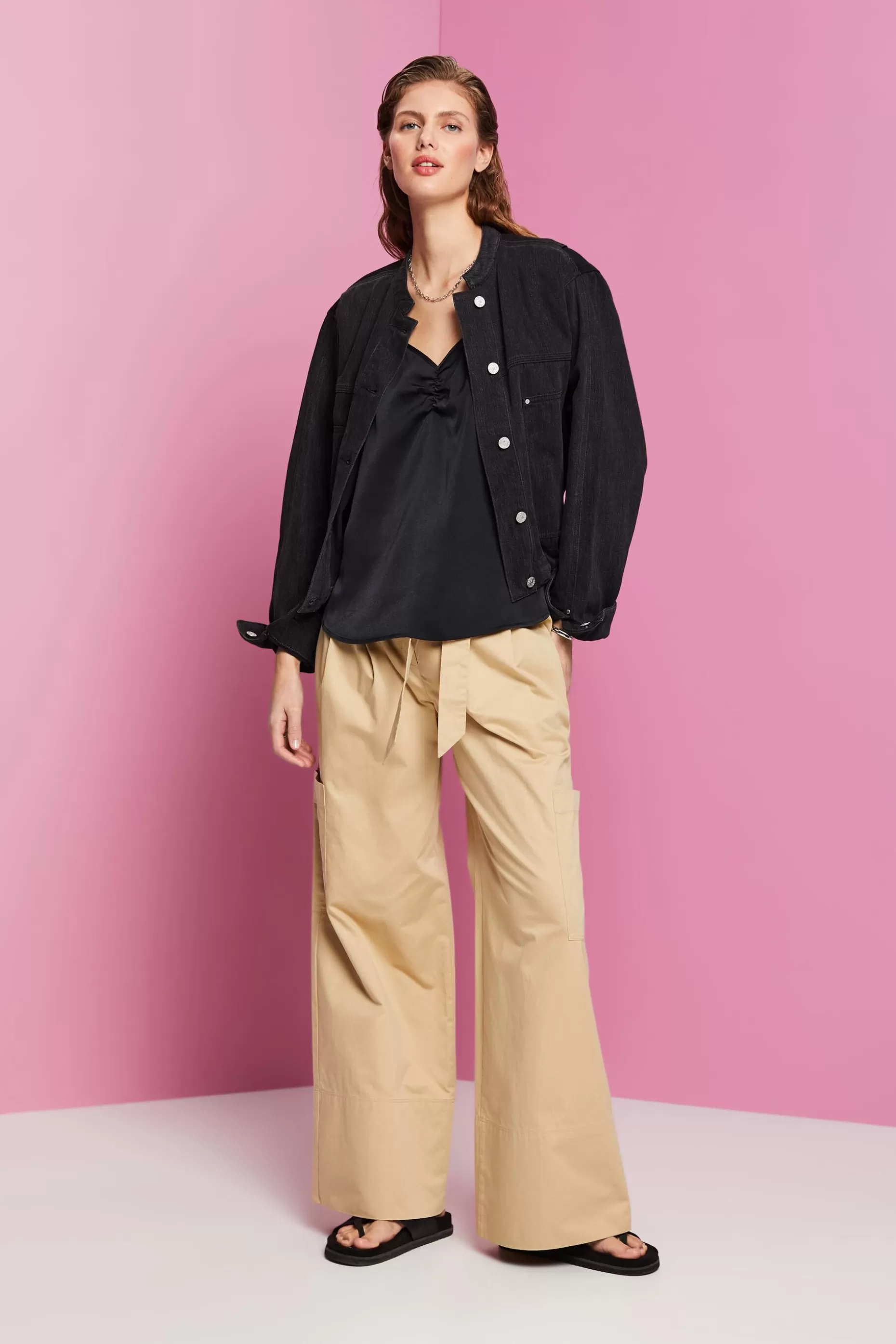 ESPRIT Satin strappy top at our Online Shop *Women Shirts + Blouses