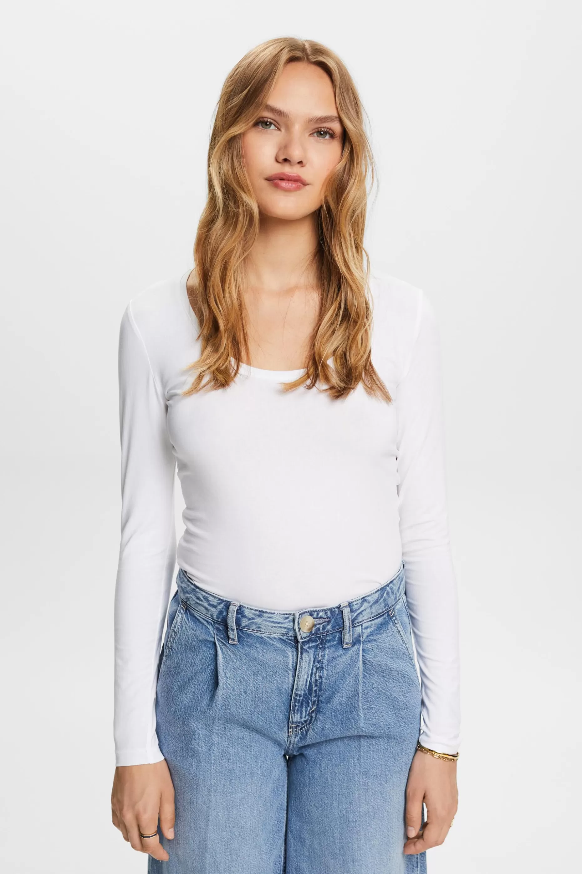 ESPRIT Scoop Neck Long-Sleeve T-Shirt at our Online Shop *Women T-Shirts + Tops