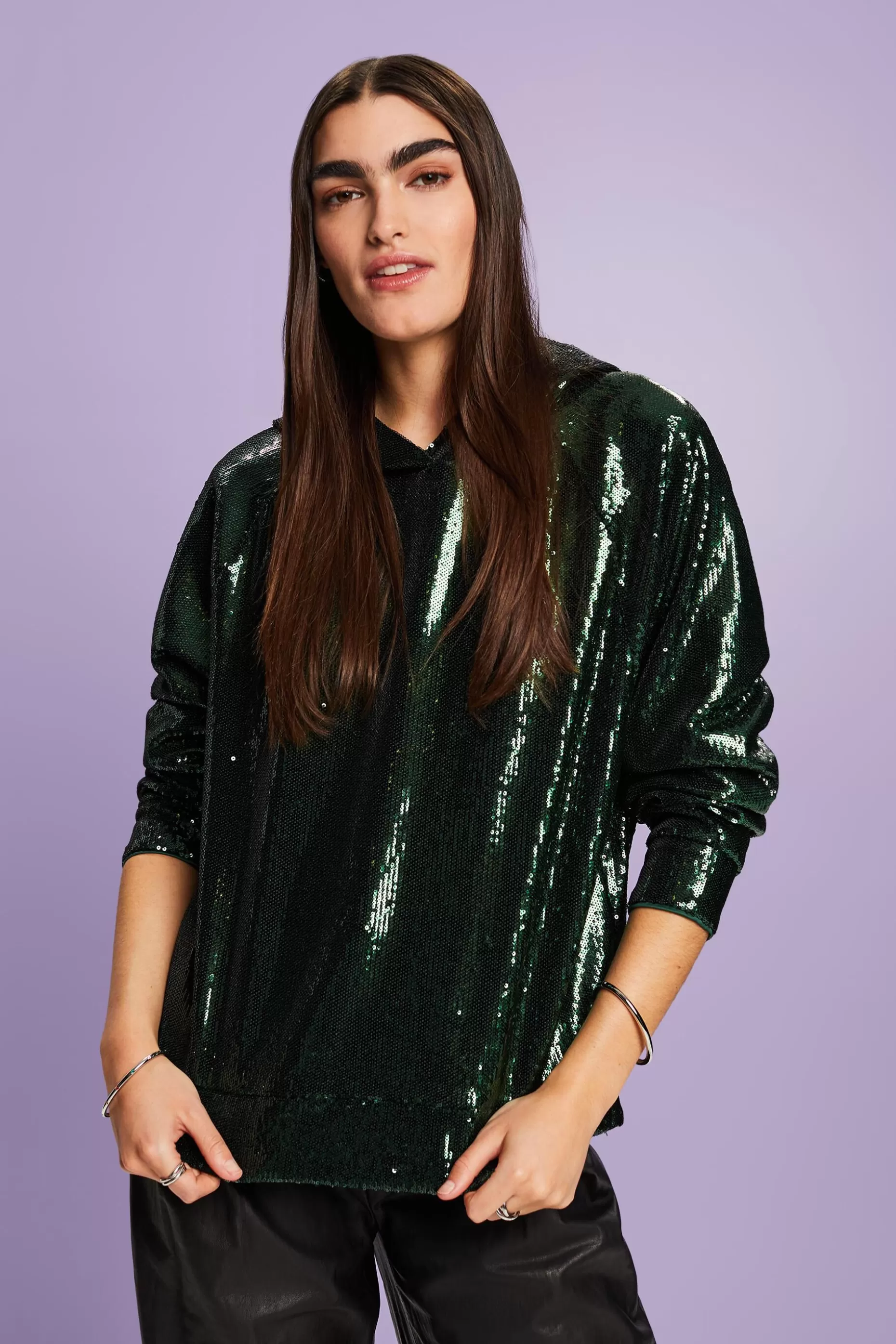 ESPRIT Sequined Hoodie at our Online Shop *Women Sweatshirts + Hoodies