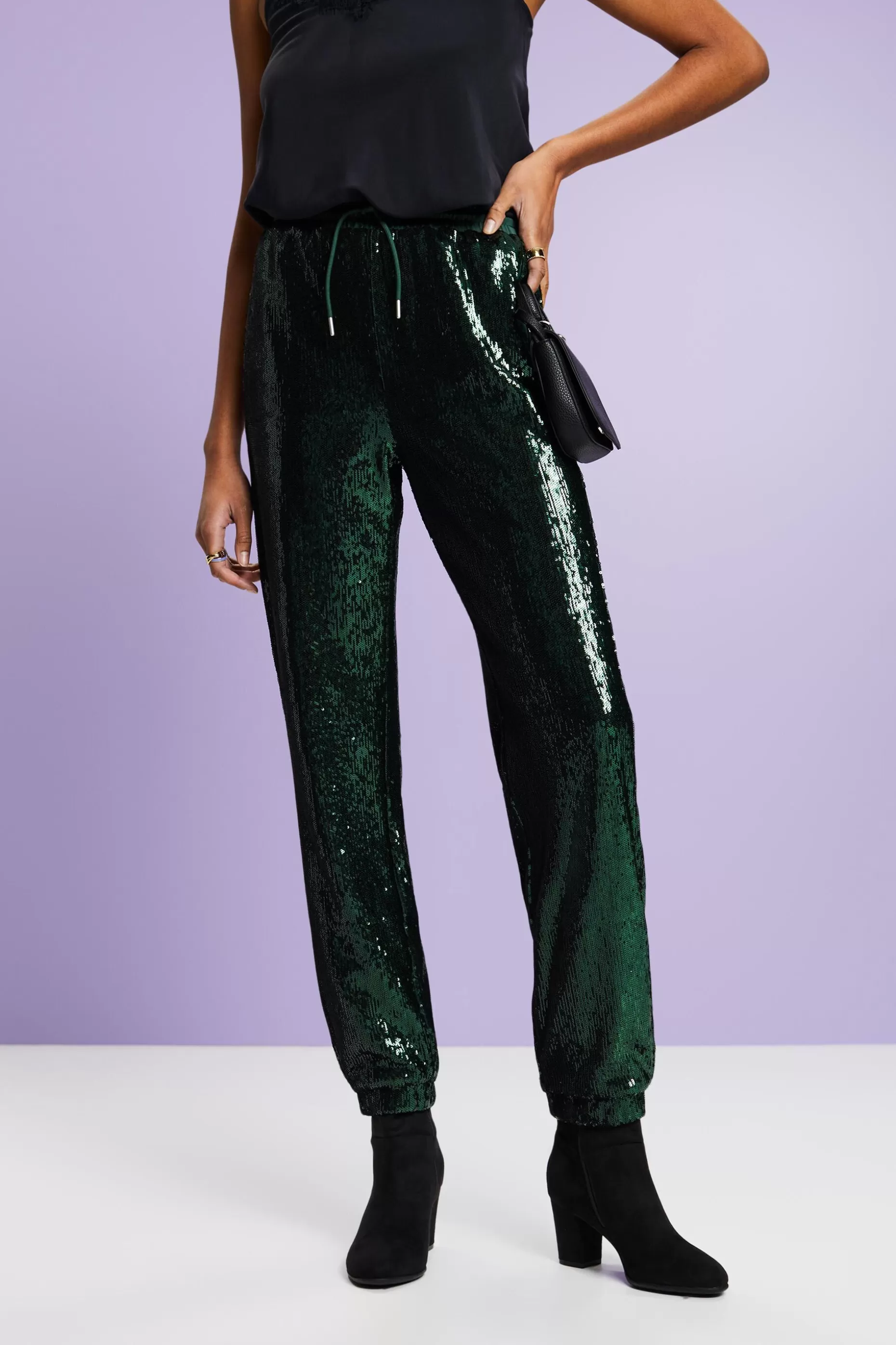 ESPRIT Sequined Satin Pants at our Online Shop *Women Premium Picks