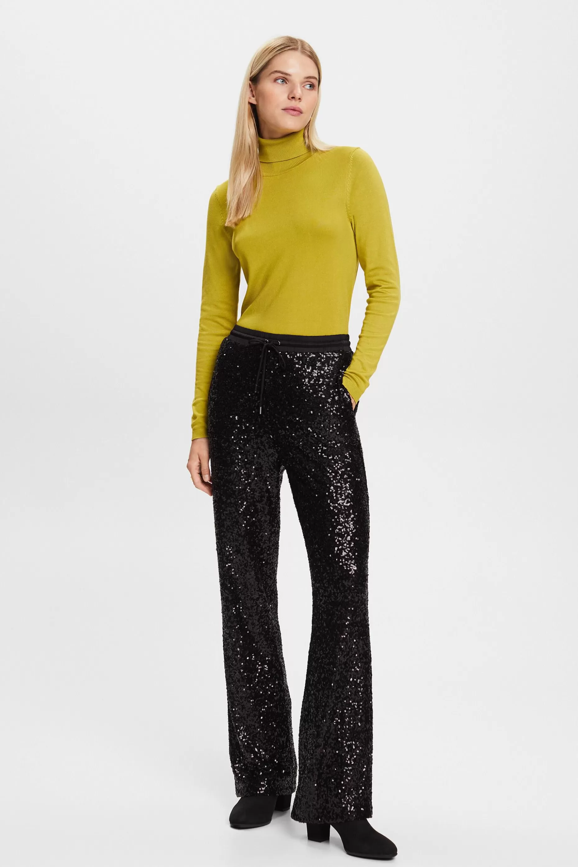 ESPRIT Sequined Satin Wide Leg Pants at our Online Shop * Sale Under $50