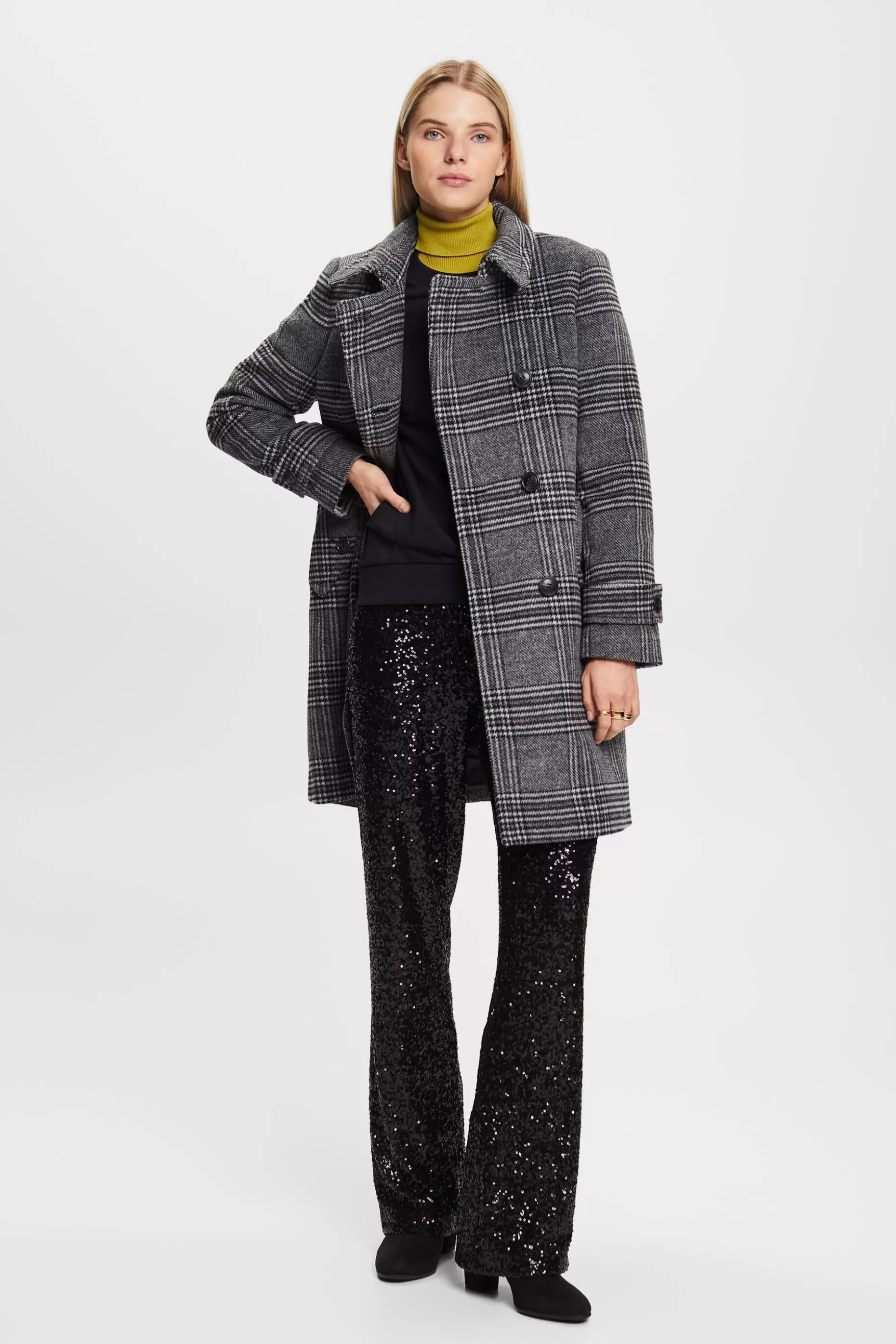 ESPRIT Sequined Satin Wide Leg Pants at our Online Shop *Women Pants + Joggers