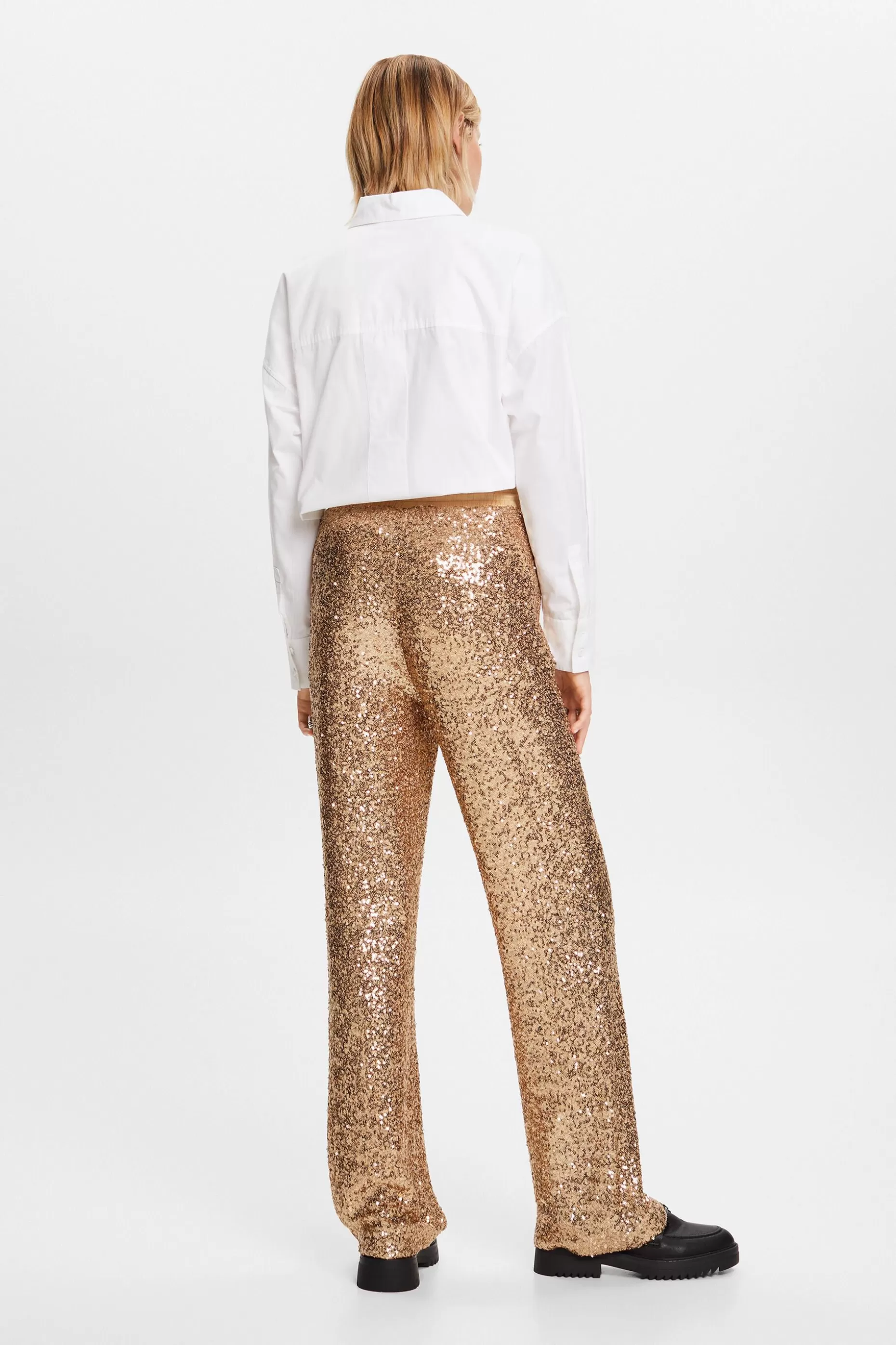 ESPRIT Sequined Satin Wide Leg Pants at our Online Shop *Women Pants + Joggers