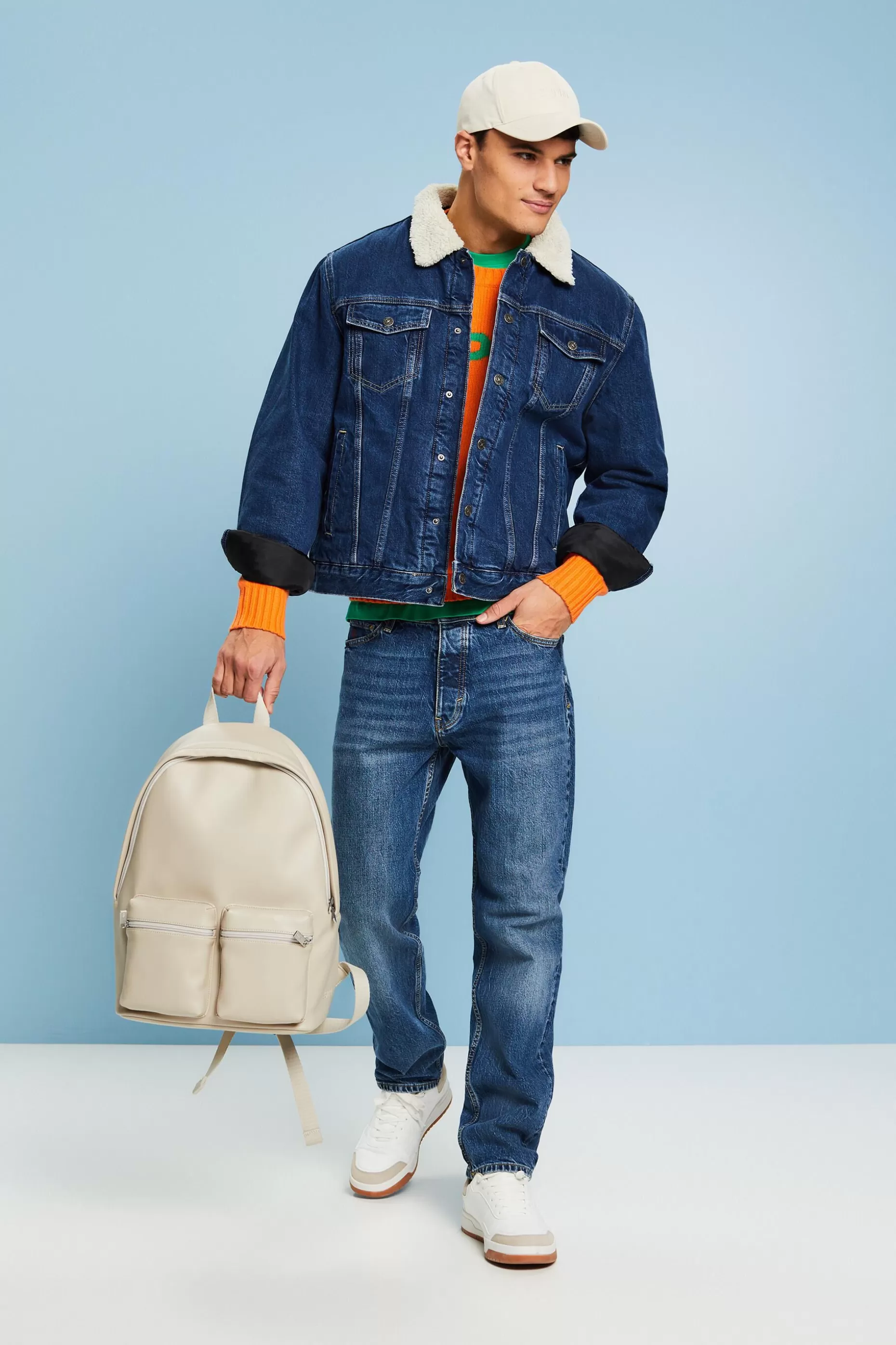 ESPRIT Sherpa-Trimmed Denim Jacket at our Online Shop *Boys Boys