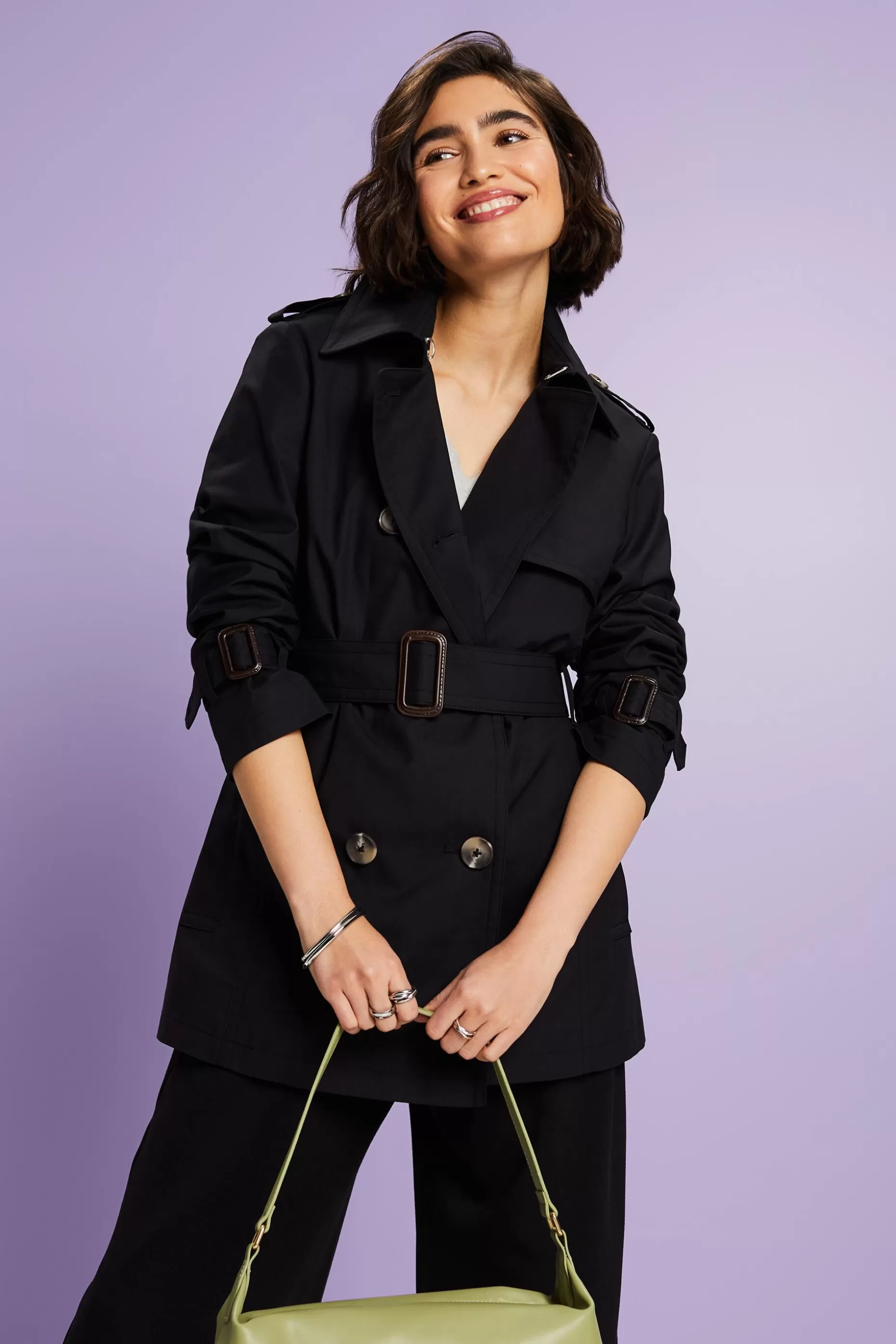 ESPRIT Short Double-Breasted Trench Coat at our Online Shop *Women Jackets + Coats