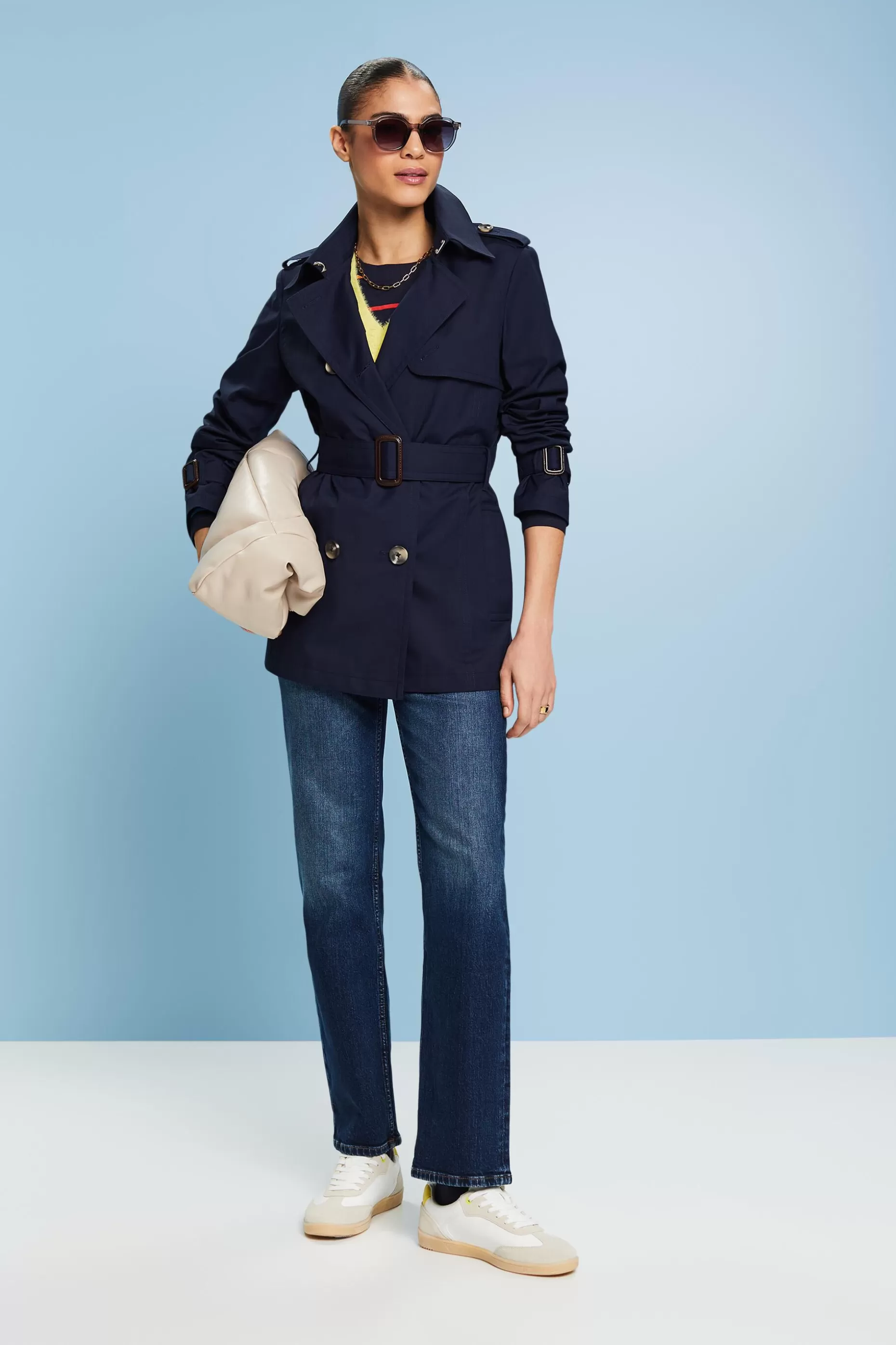 ESPRIT Short Double-Breasted Trench Coat at our Online Shop *Women Jackets + Coats