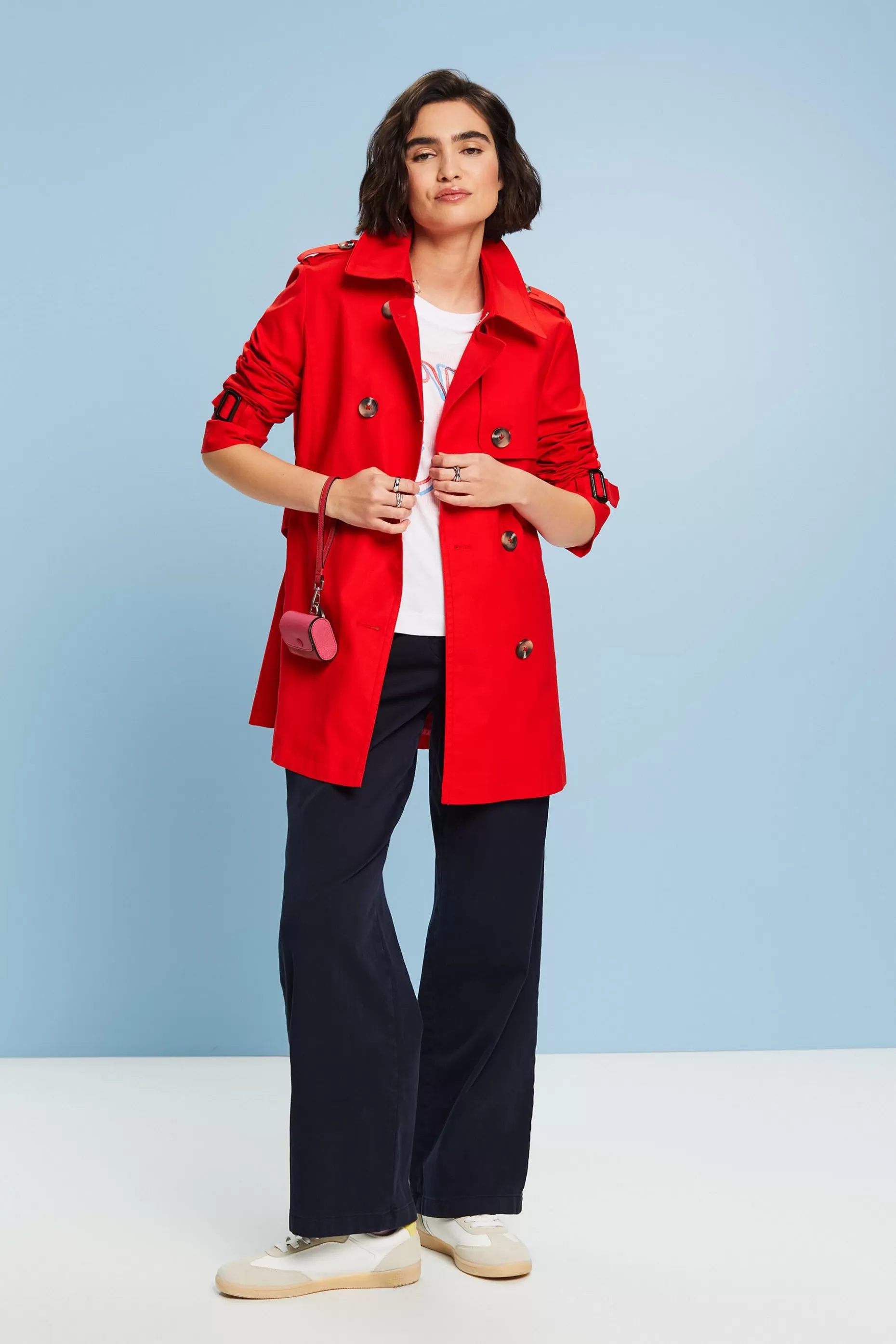 ESPRIT Short Double-Breasted Trench Coat at our Online Shop *Women Jackets + Coats