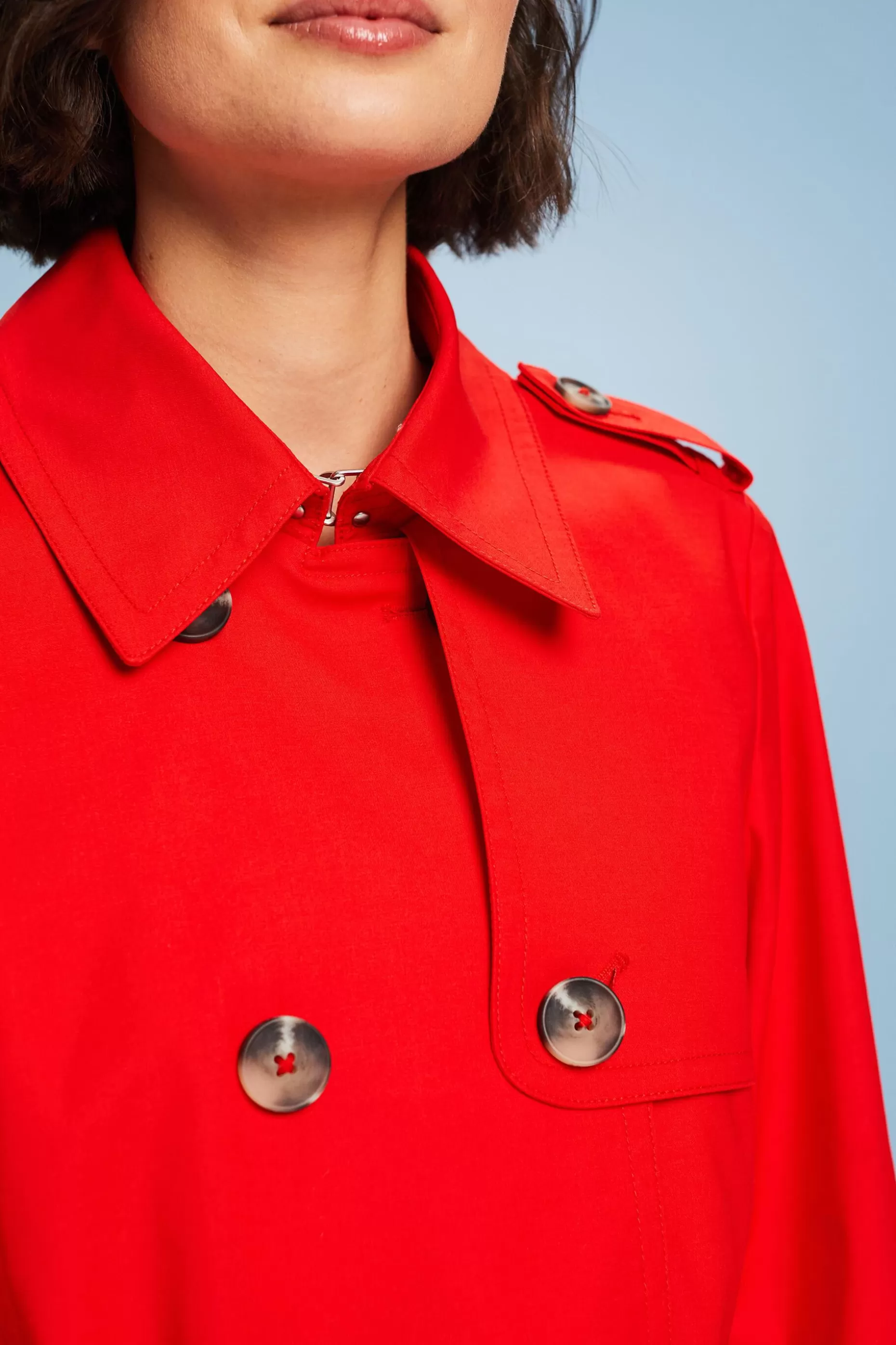 ESPRIT Short Double-Breasted Trench Coat at our Online Shop *Women Jackets + Coats