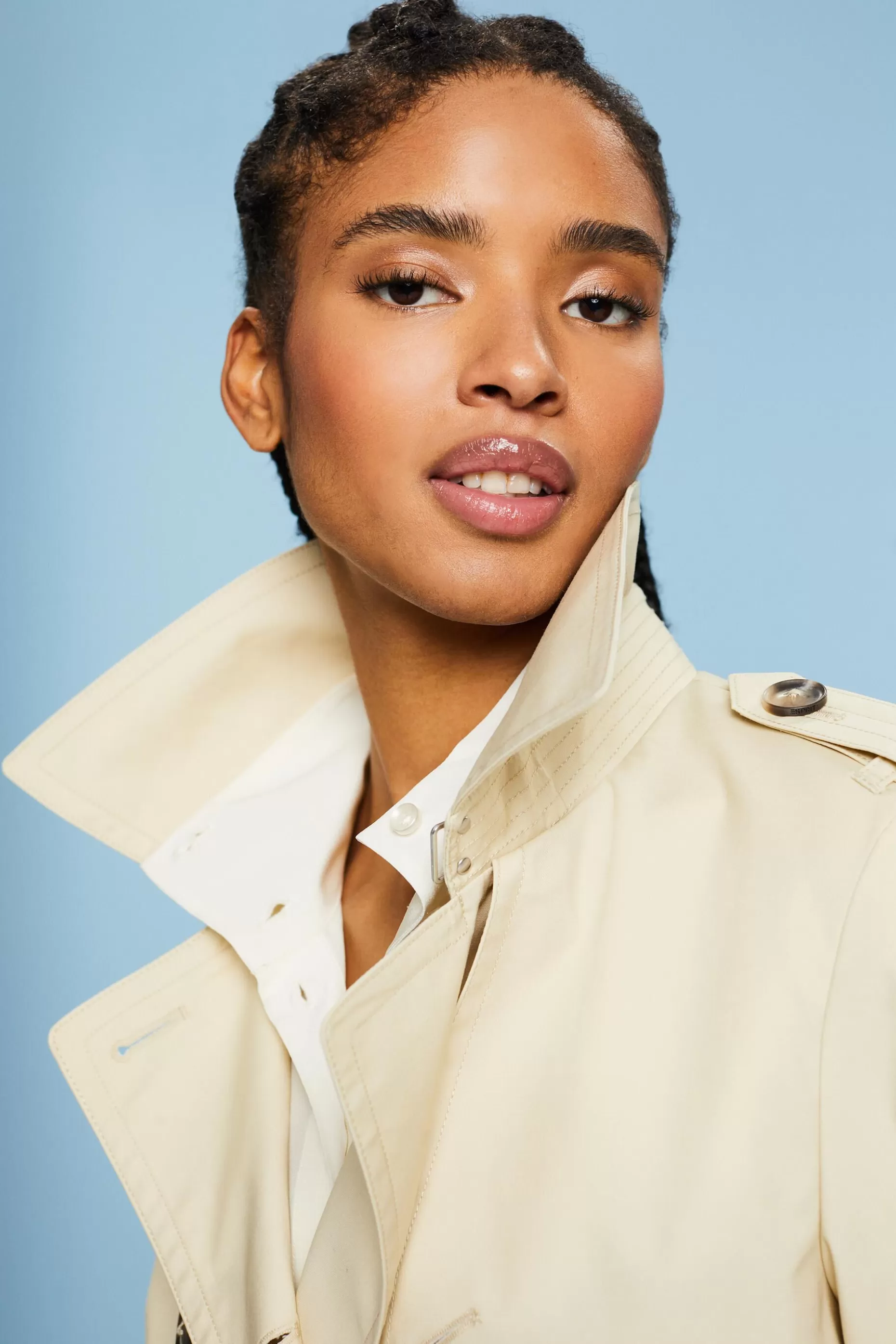 ESPRIT Short Double-Breasted Trench Coat at our Online Shop *Women Jackets + Coats