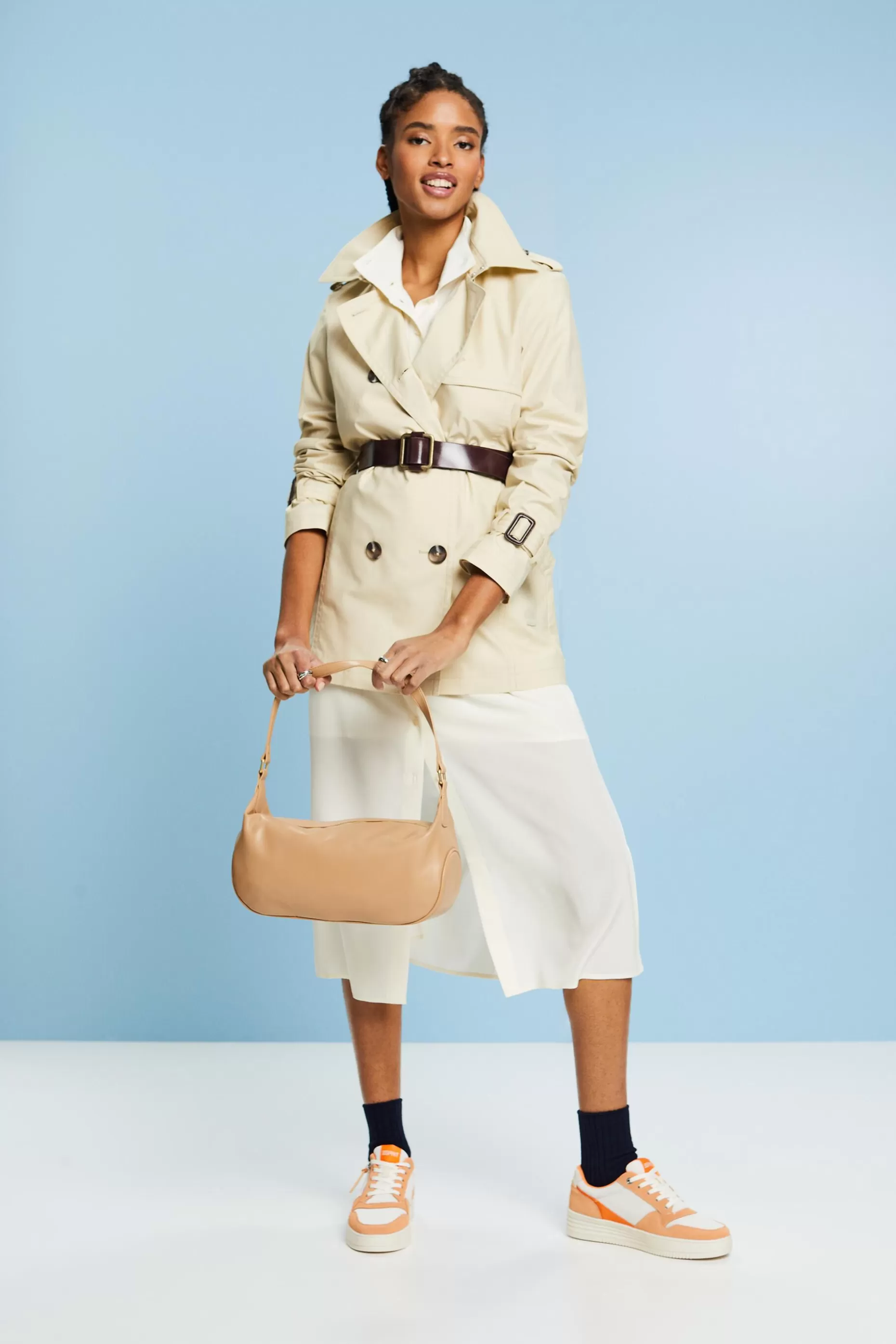 ESPRIT Short Double-Breasted Trench Coat at our Online Shop *Women Jackets + Coats