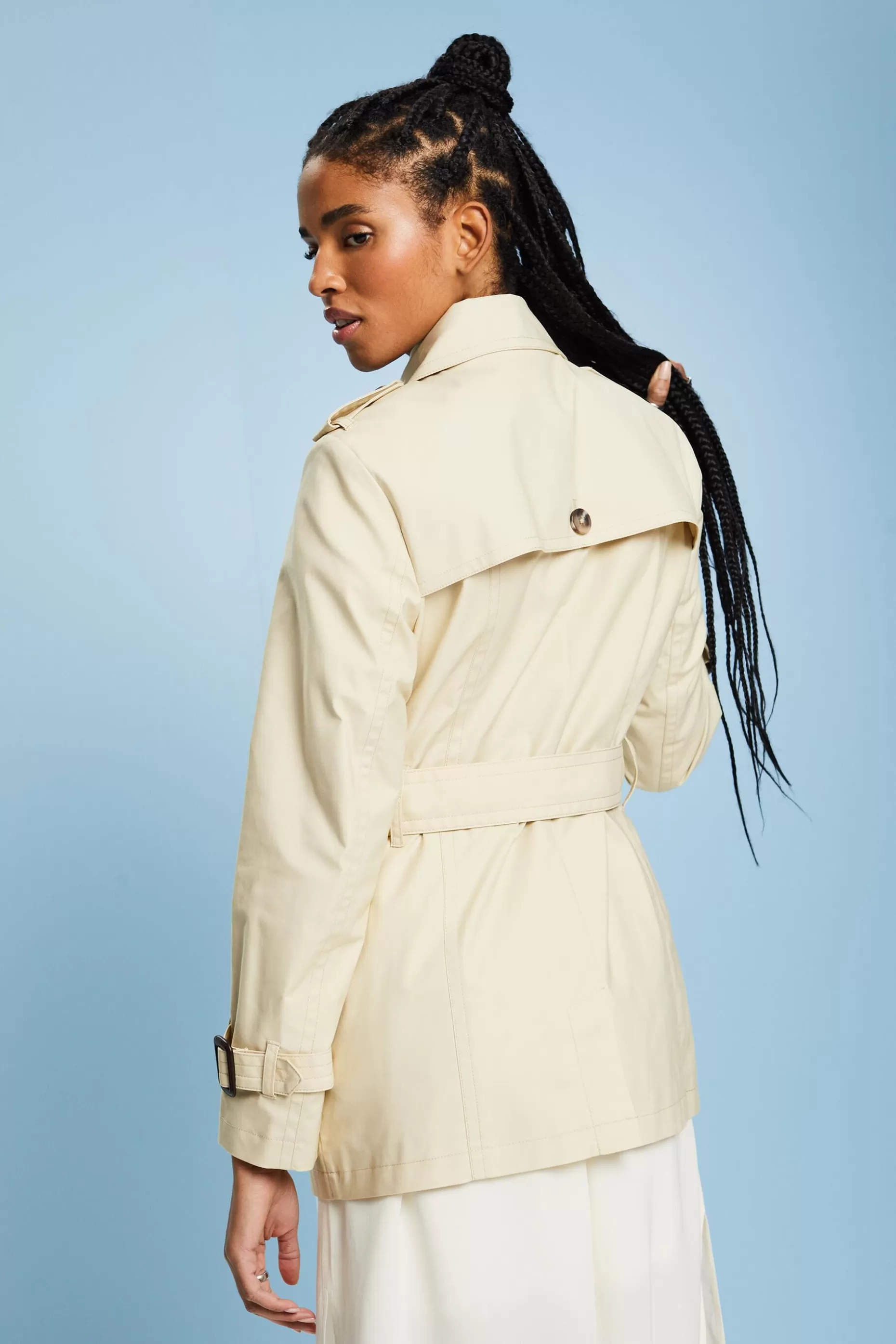 ESPRIT Short Double-Breasted Trench Coat at our Online Shop *Women Jackets + Coats