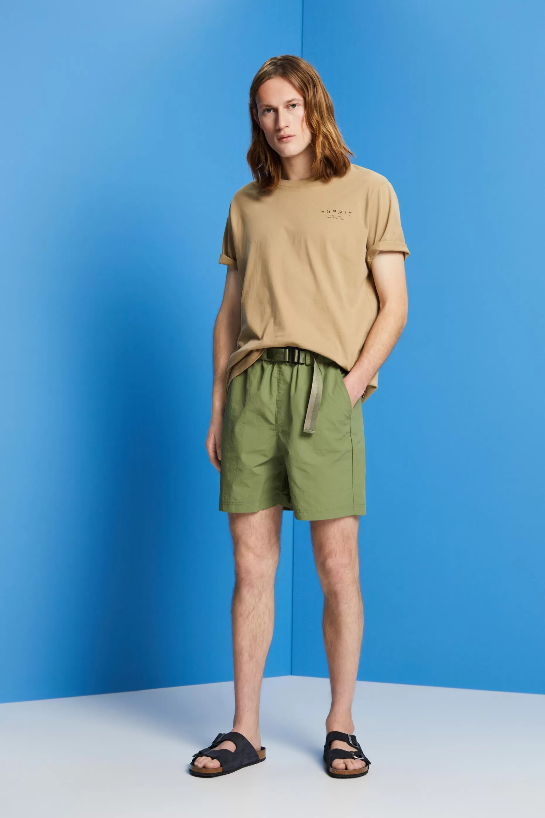 ESPRIT Shorts with integrated belt at our Online Shop *Men Shorts