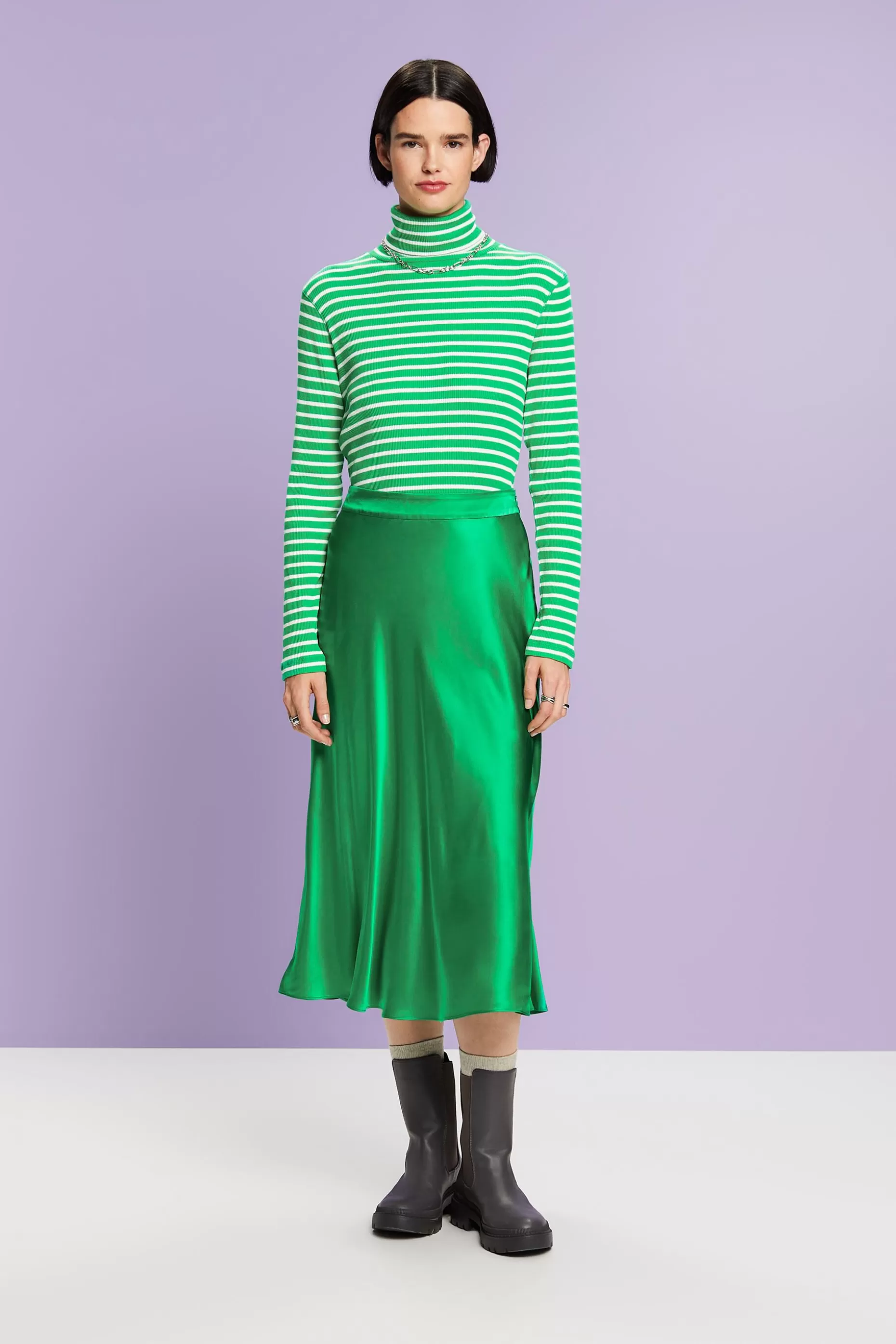 ESPRIT Silk Midi Skirt at our Online Shop *Women Skirts + Shorts