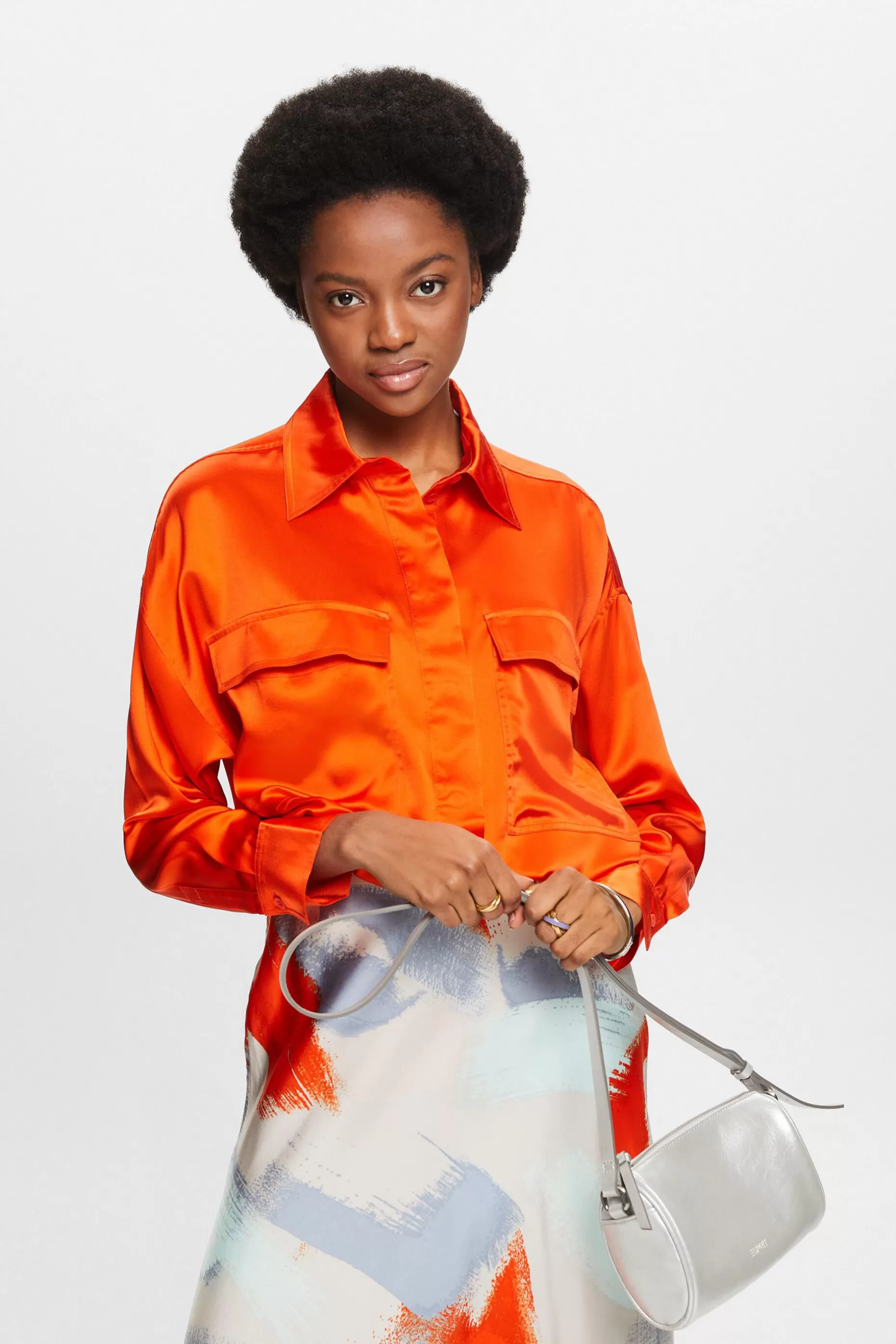 ESPRIT Silk Satin Shirt Blouse at our Online Shop *Women Shirts + Blouses