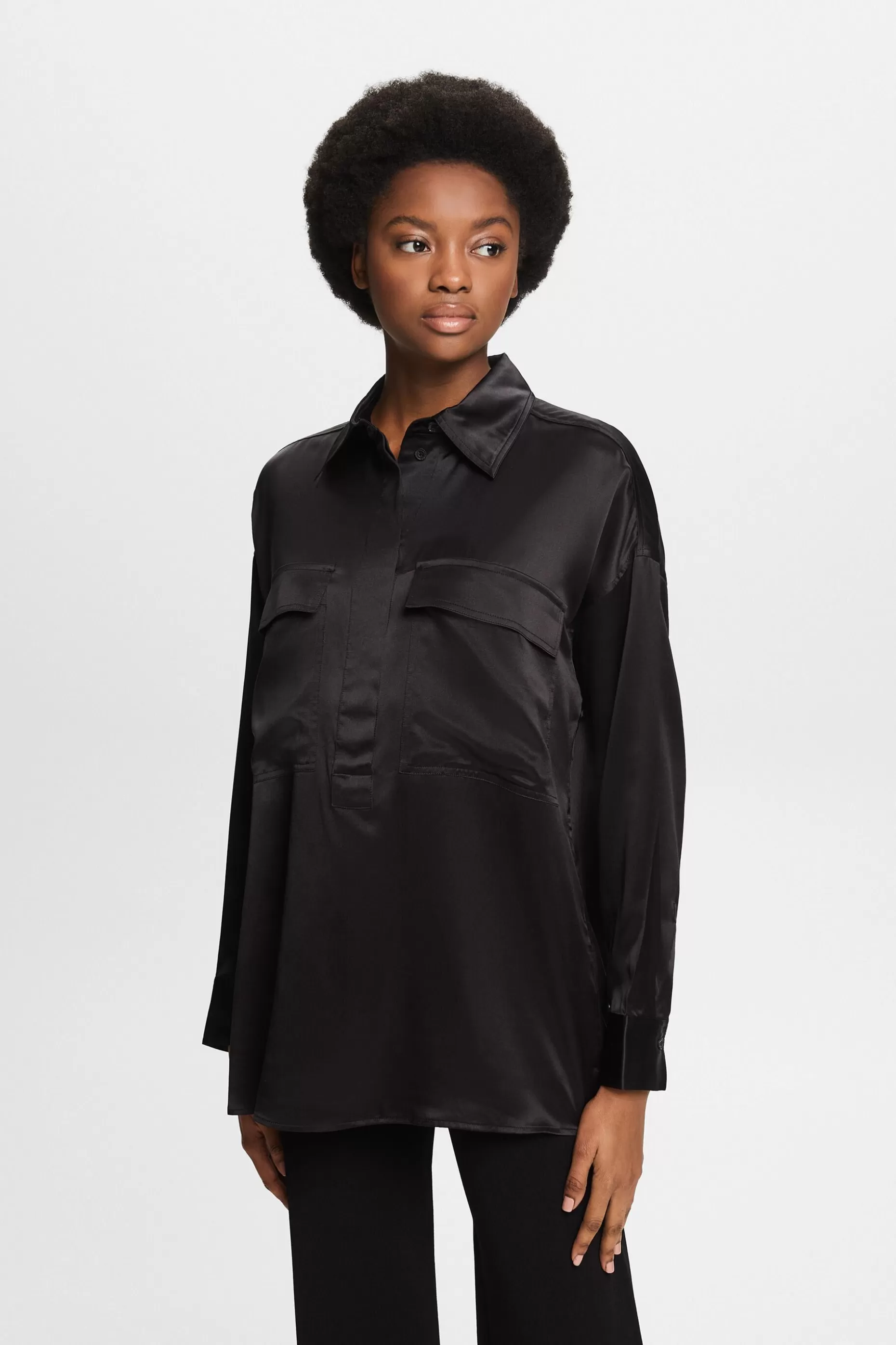 ESPRIT Silk Satin Shirt Blouse at our Online Shop *Women Shirts + Blouses