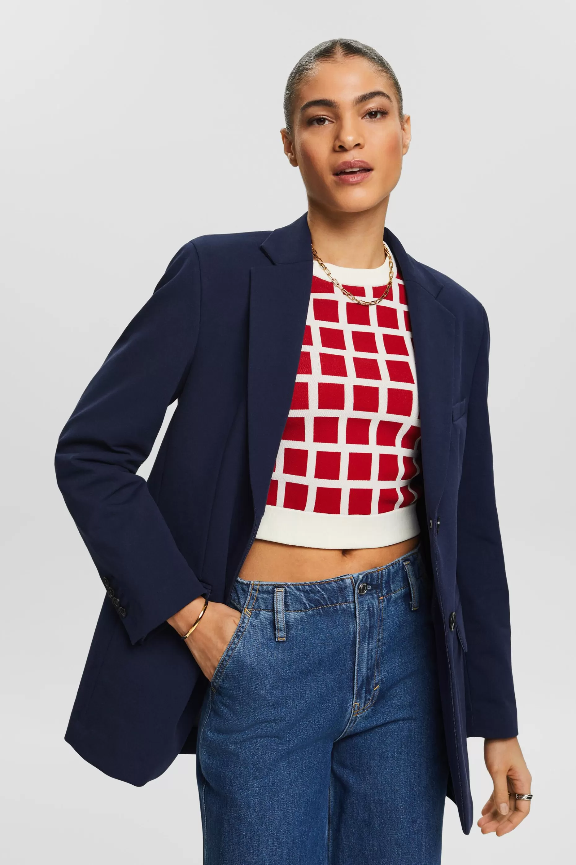 ESPRIT Single-Breasted Denim Blazer at our Online Shop *Women Jackets + Coats