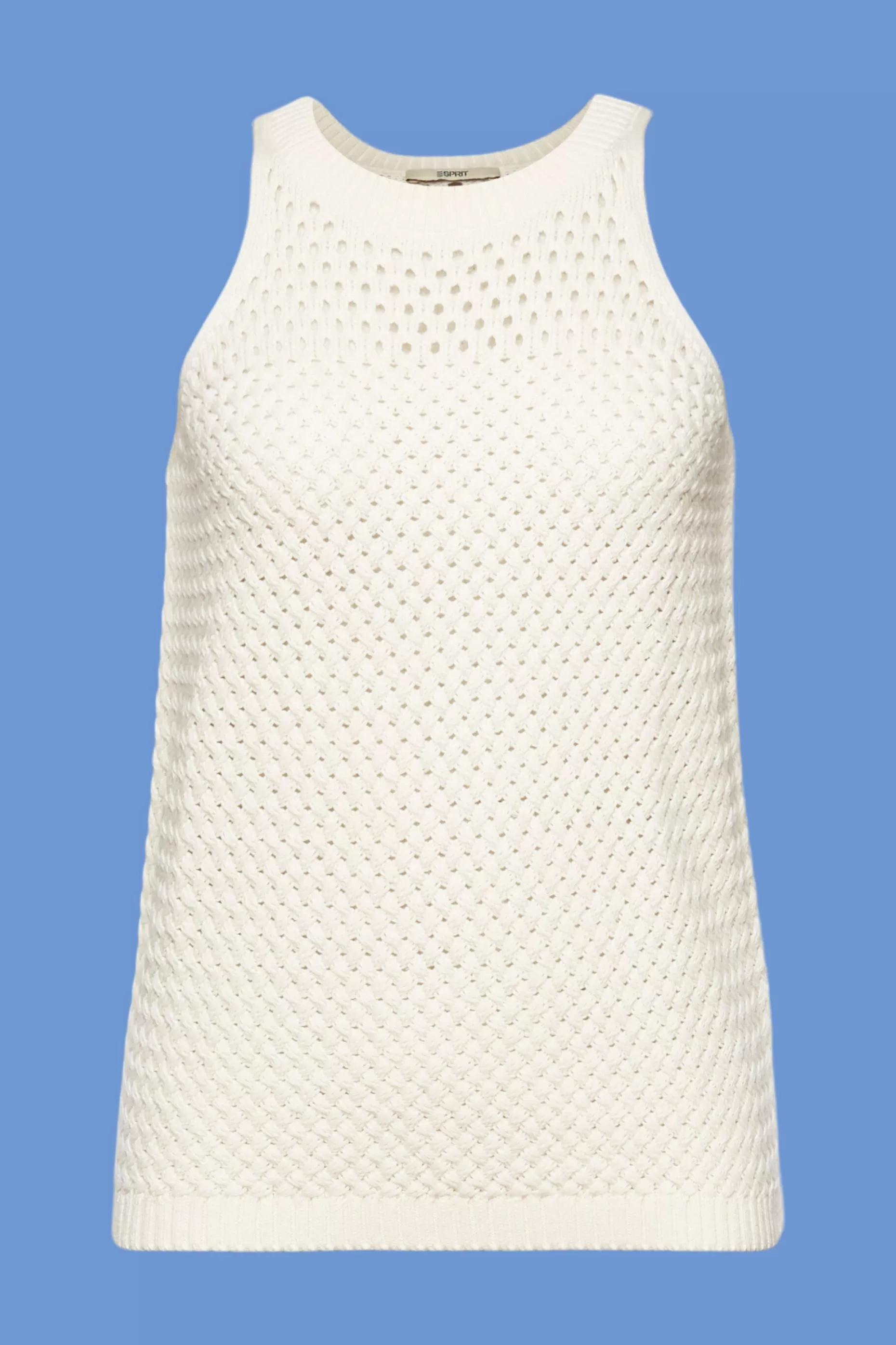 ESPRIT Sleeveless knit top, 100% cotton at our Online Shop *Women Sweaters
