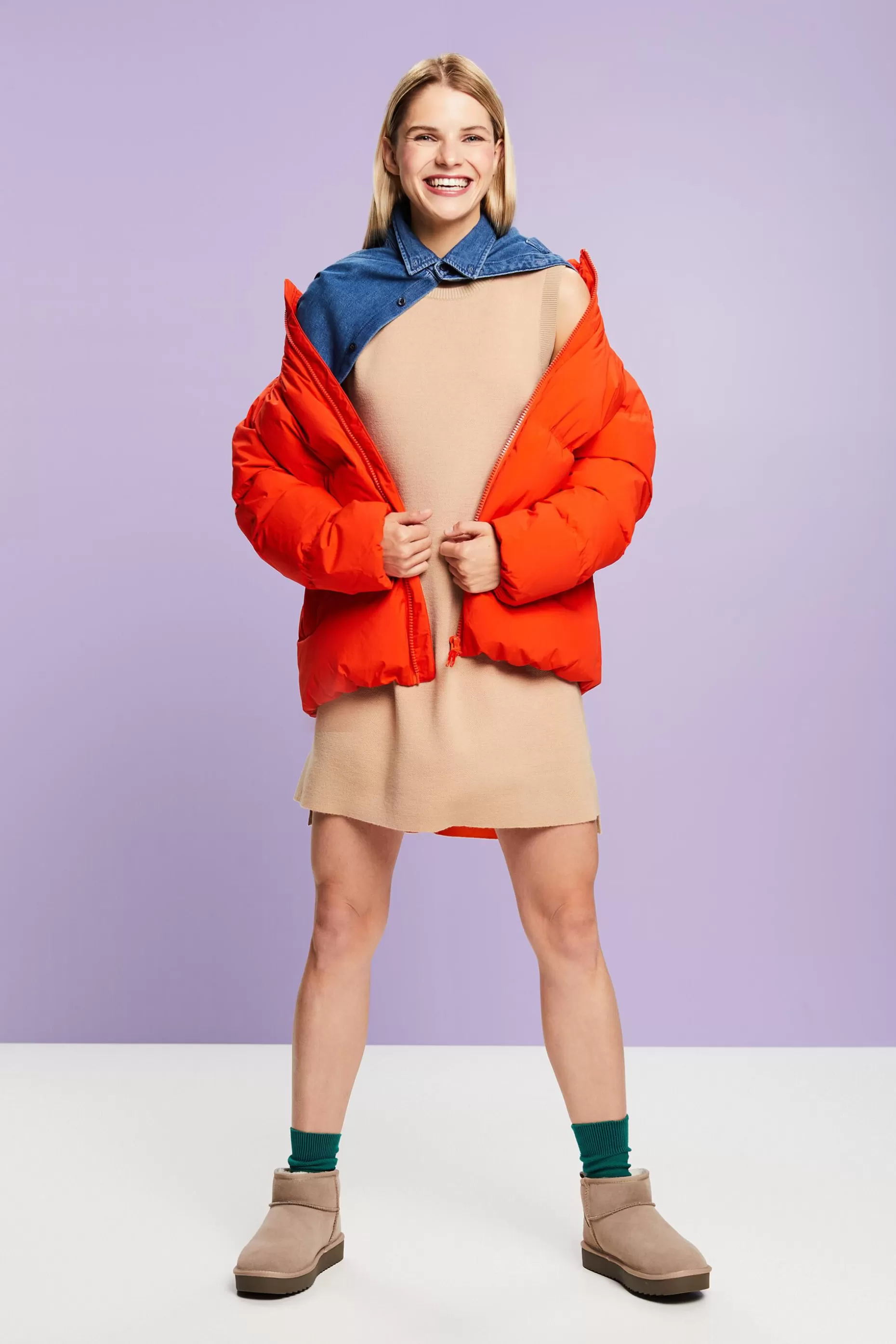 ESPRIT Sleeveless Wool-Blend Mini Dress at our Online Shop *Women Dresses + Jumpsuits