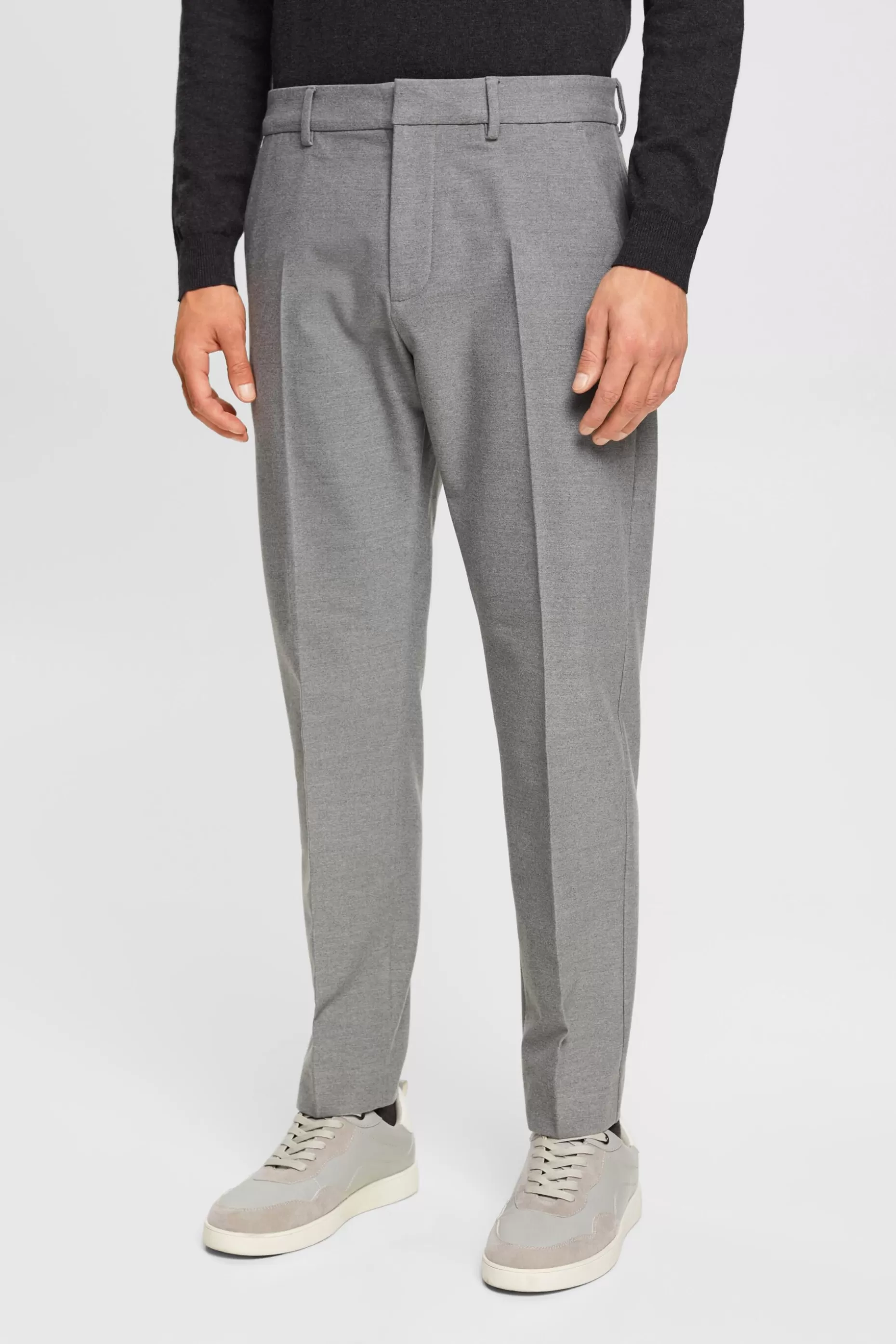ESPRIT Slim fit flannel trousers at our Online Shop *Men Pants + Joggers