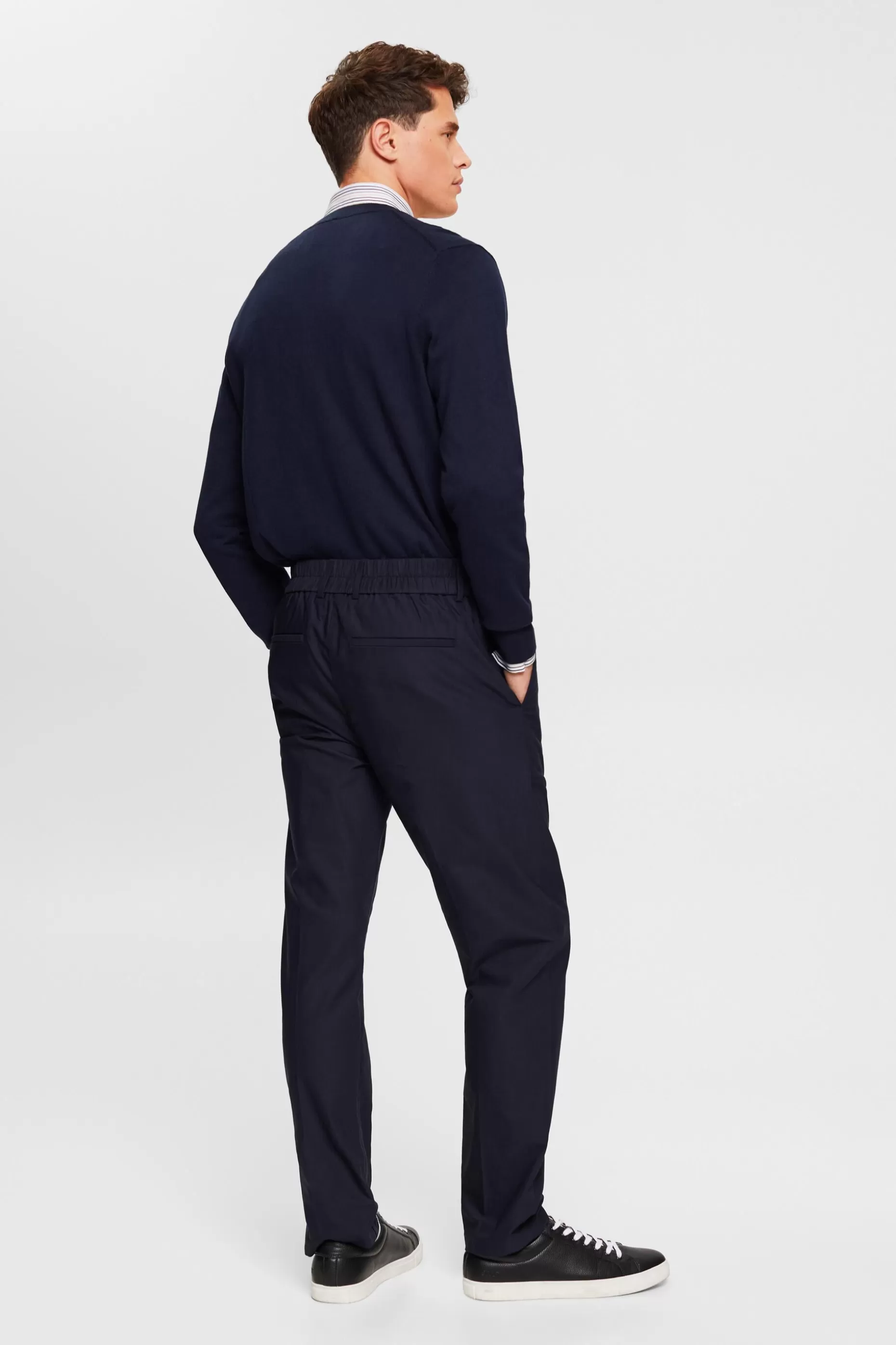 ESPRIT Slim fit trousers with elasticated waistband at our Online Shop *Men Pants + Joggers