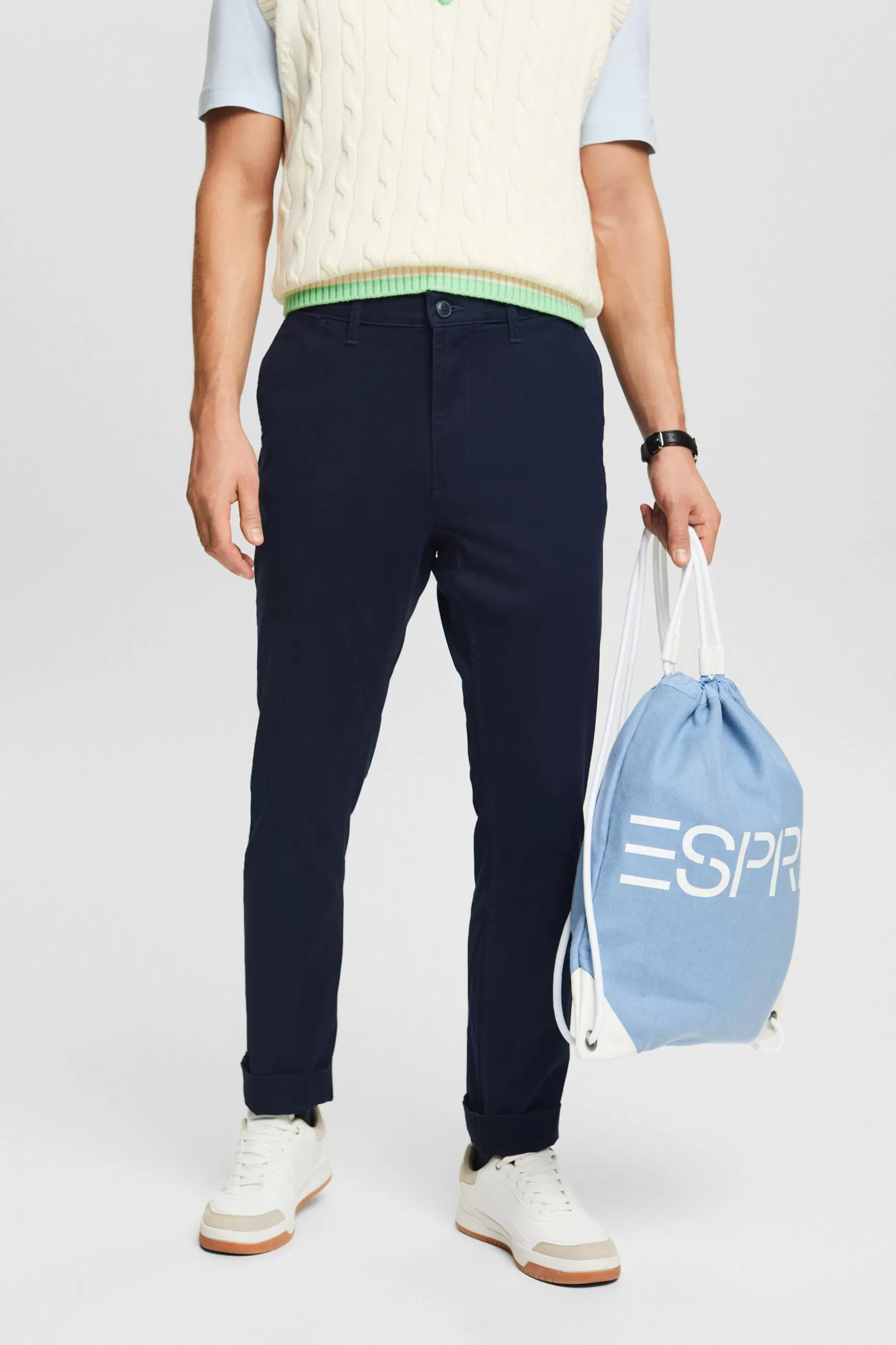 ESPRIT Slim-Leg Chino Pants at our Online Shop *Men The Pastel Edit
