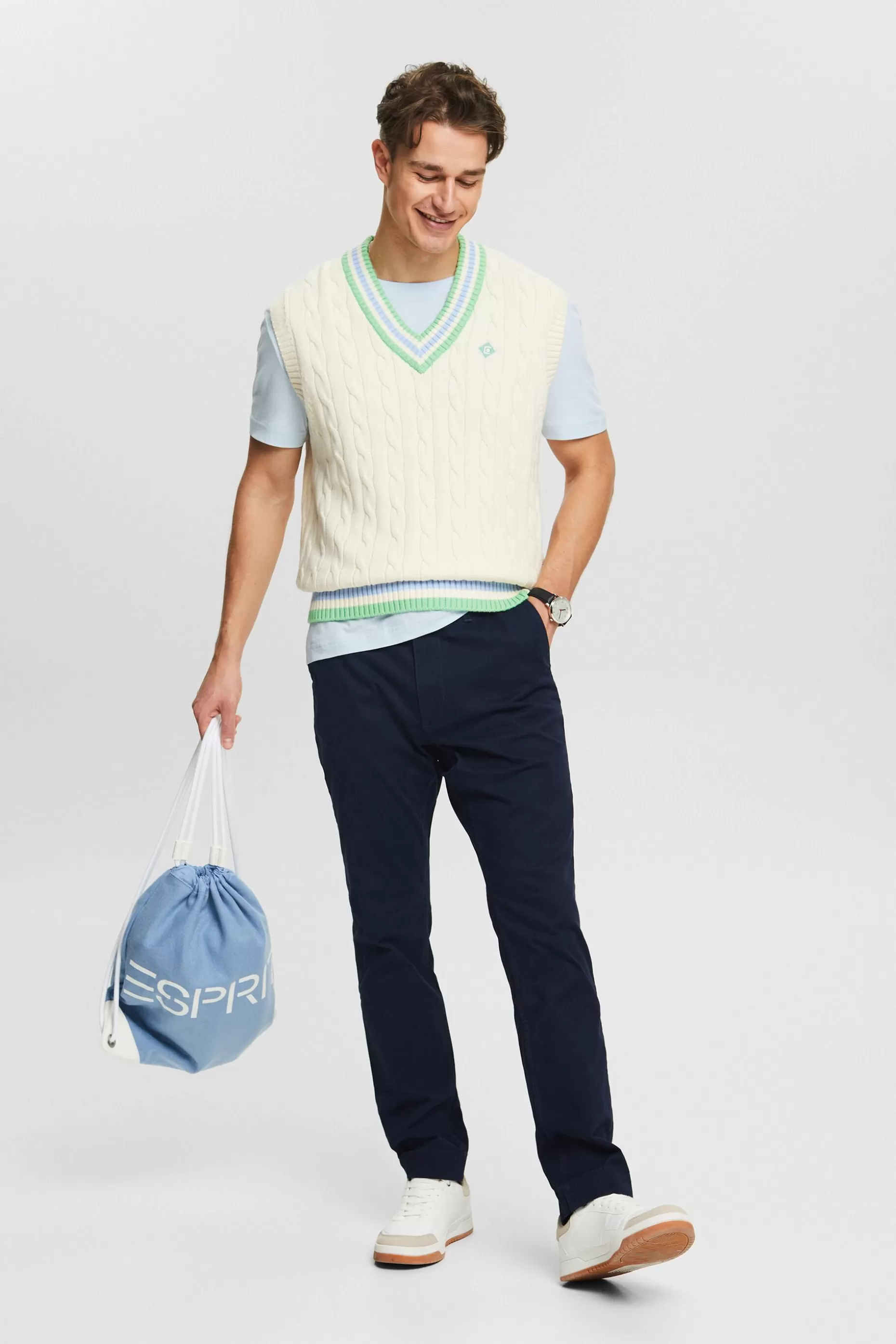 ESPRIT Slim-Leg Chino Pants at our Online Shop *Men The Pastel Edit