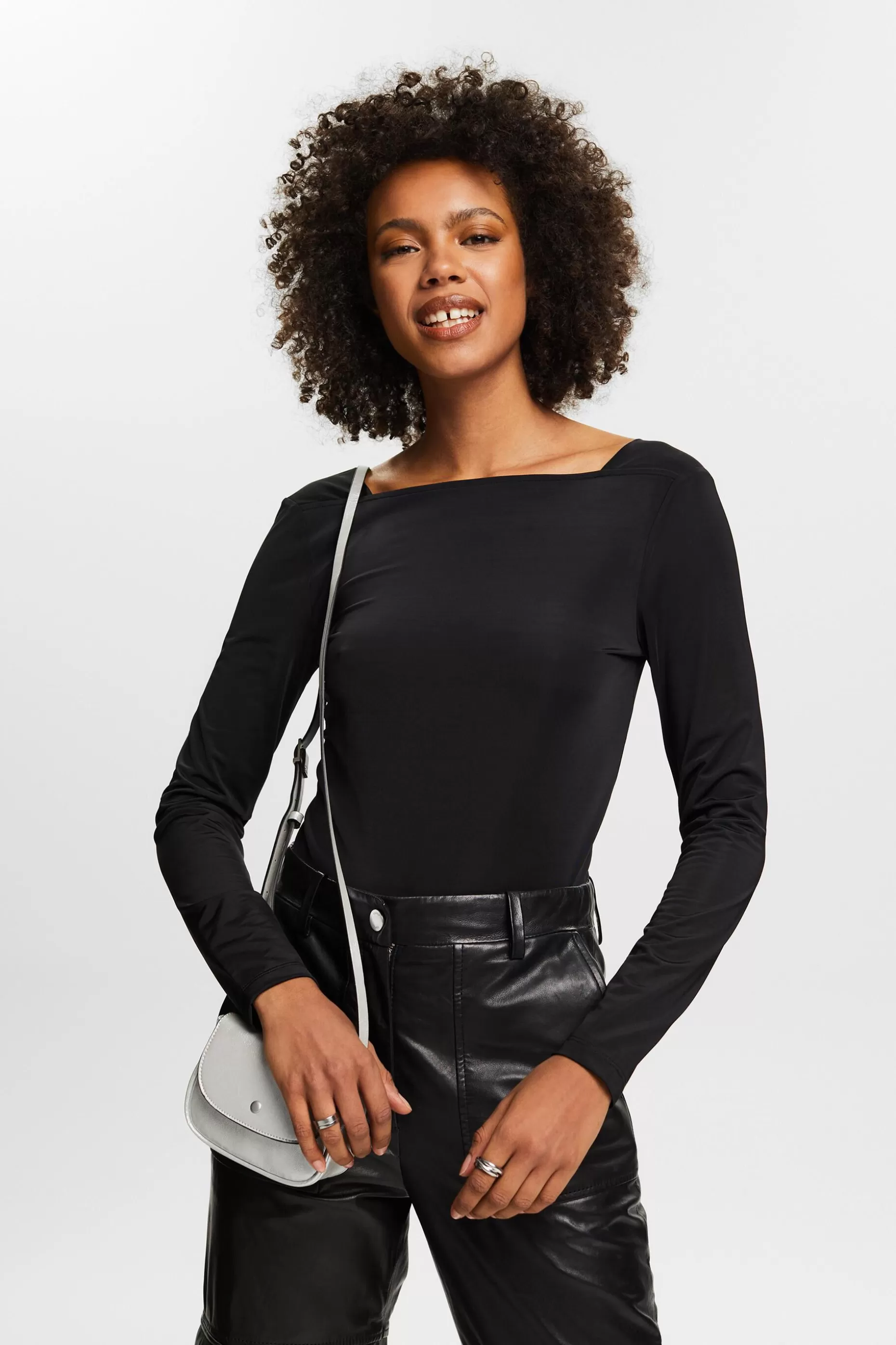 ESPRIT Square-Neck Long-Sleeve Top at our Online Shop *Women T-Shirts + Tops