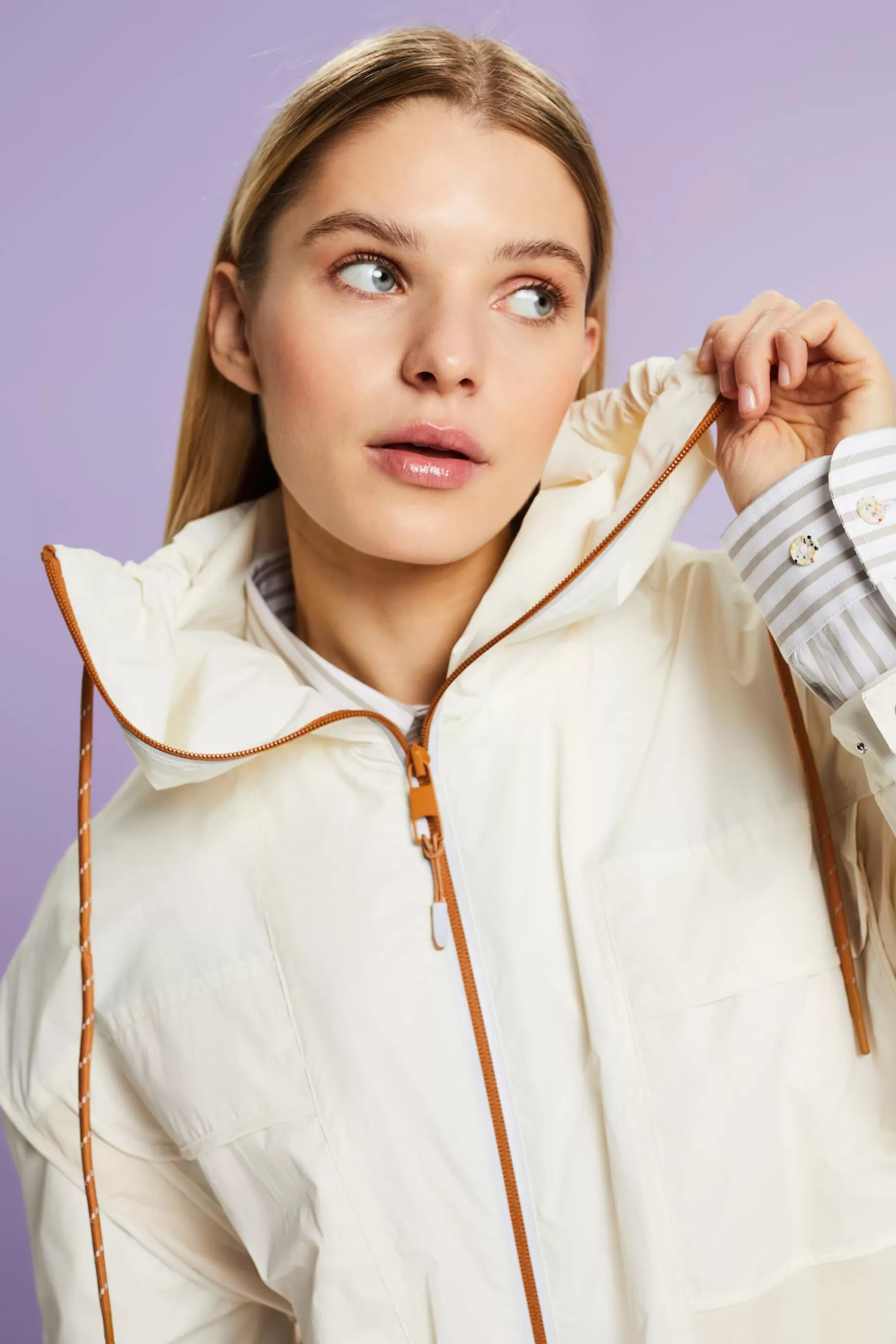 ESPRIT Stand-Up Collar Water-Resistant Ripstop Coat at our Online Shop *Women The Spring Edit
