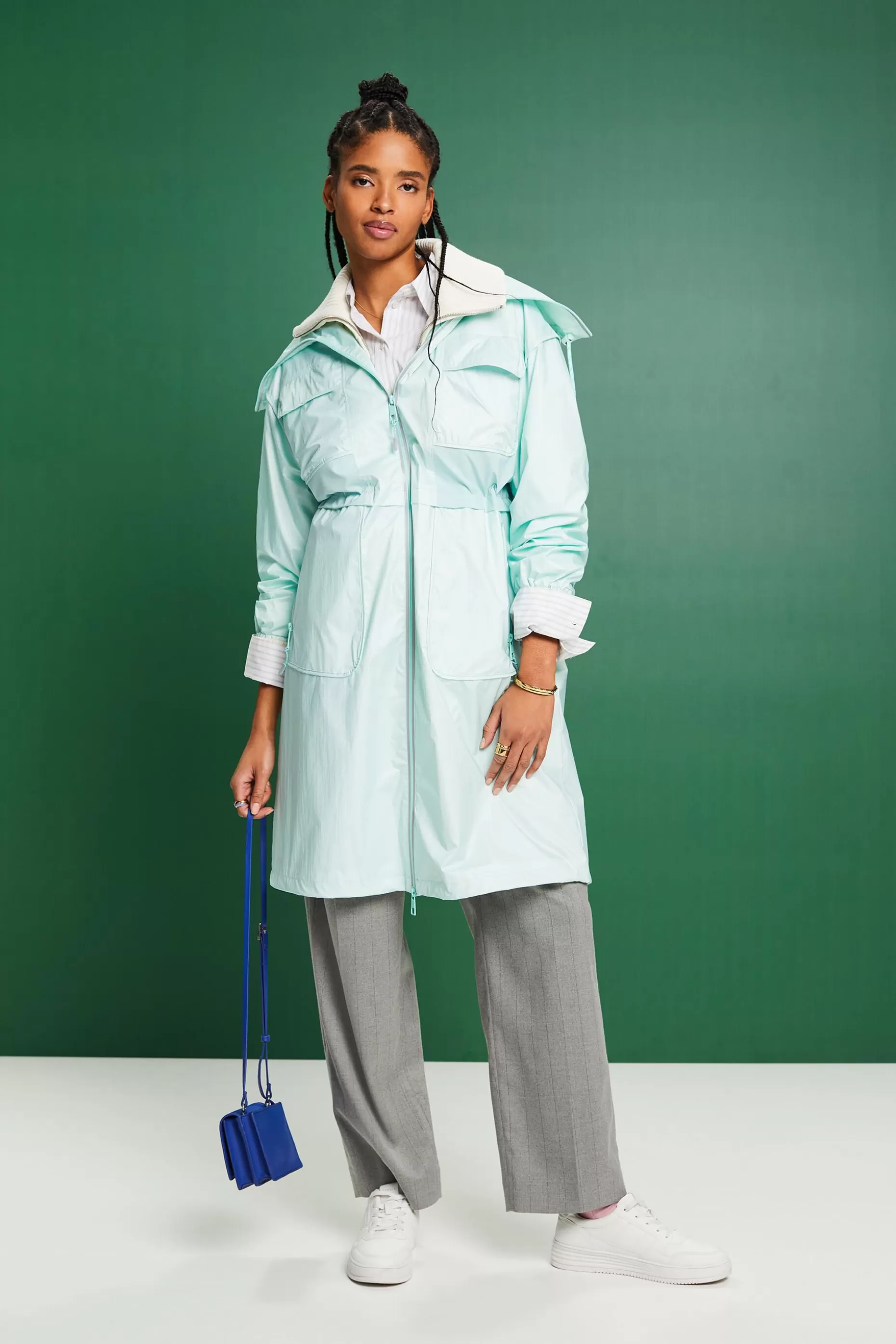 ESPRIT Stand-Up Collar Water-Resistant Ripstop Coat at our Online Shop *Women The Spring Edit