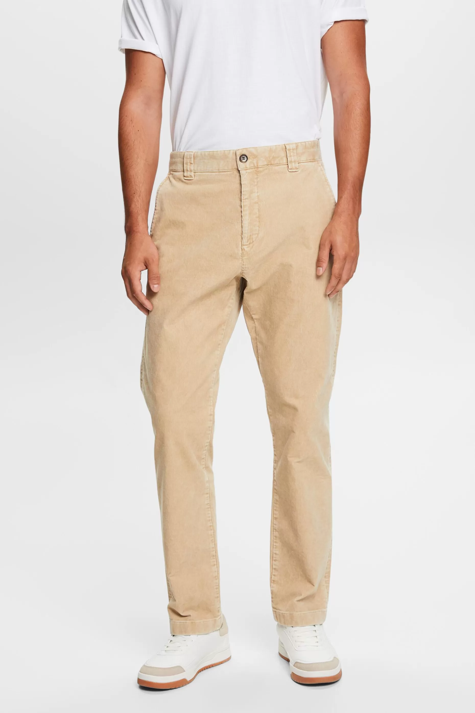 ESPRIT Straight Fit Corduroy Trousers at our Online Shop *Men Pants + Joggers
