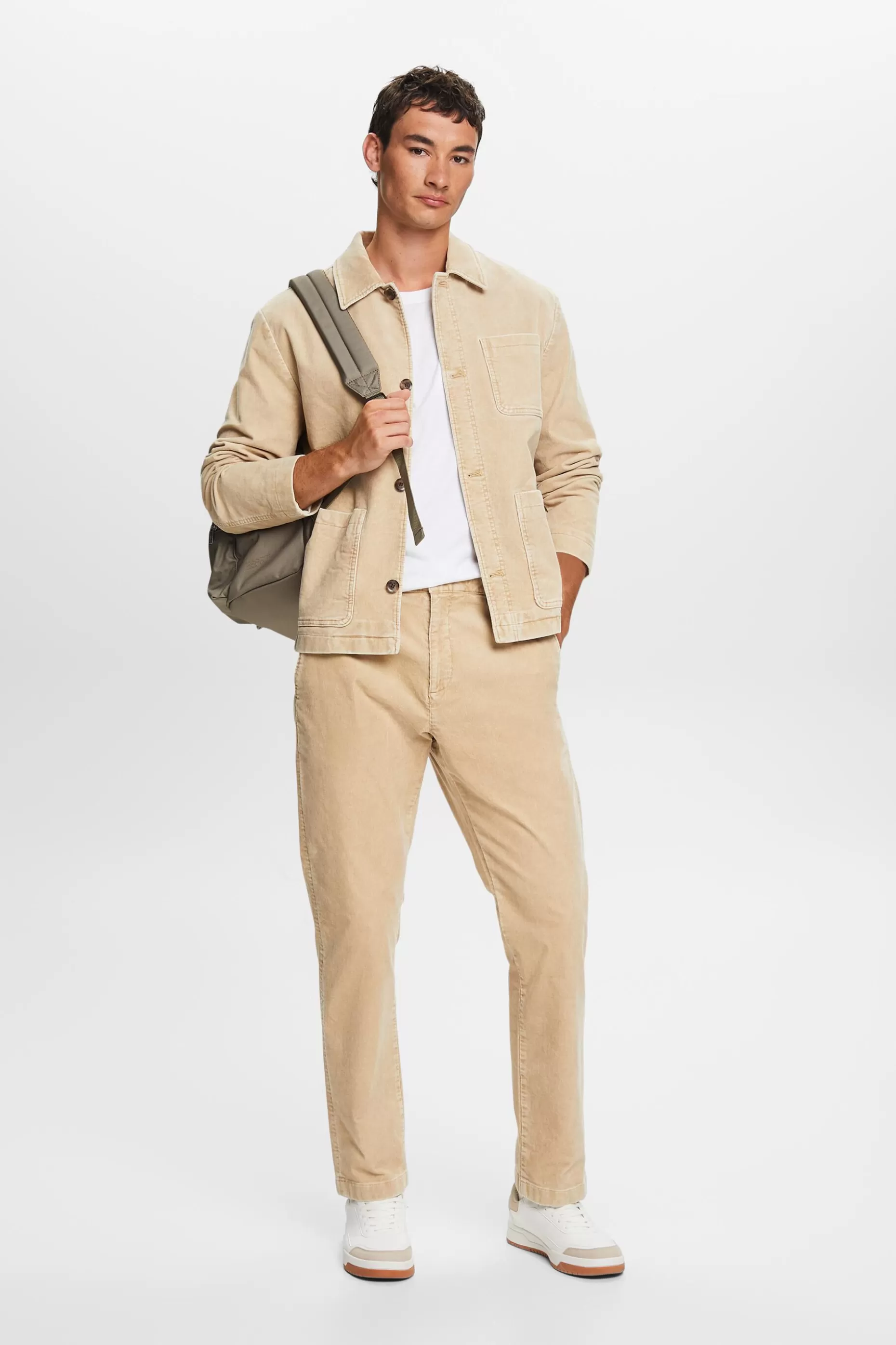ESPRIT Straight Fit Corduroy Trousers at our Online Shop *Men Pants + Joggers