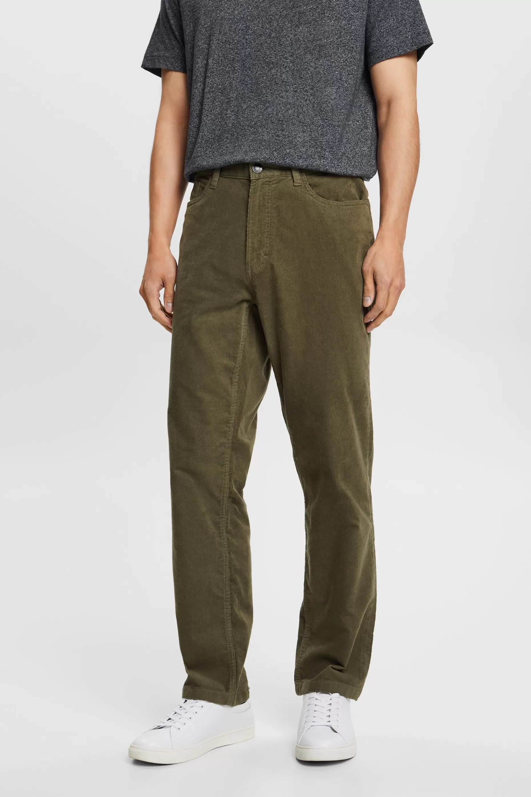 ESPRIT Straight Fit Corduroy Trousers at our Online Shop *Men Pants + Joggers