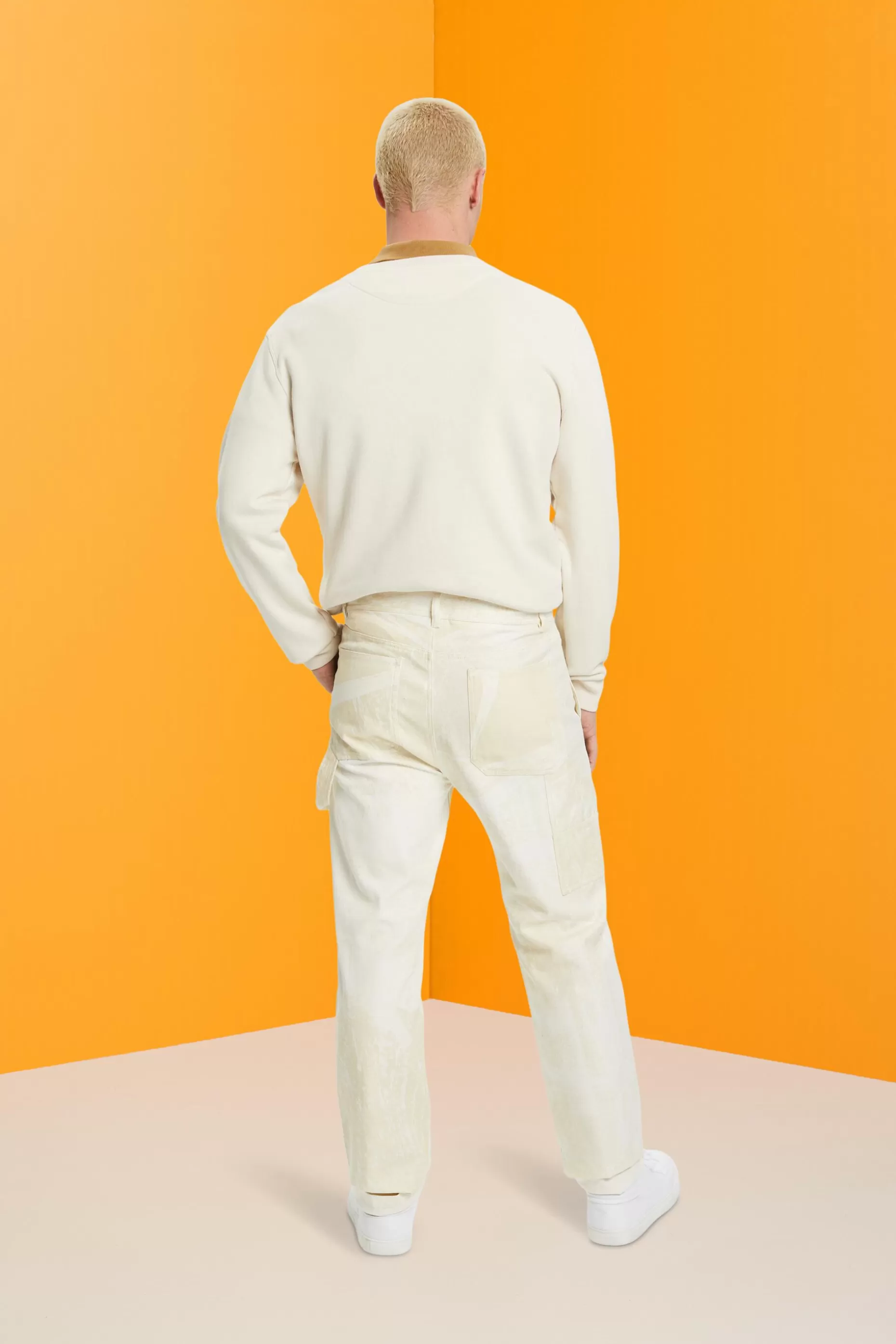 ESPRIT Straight leg cargo trousers with pattern at our Online Shop *Men Pants + Joggers