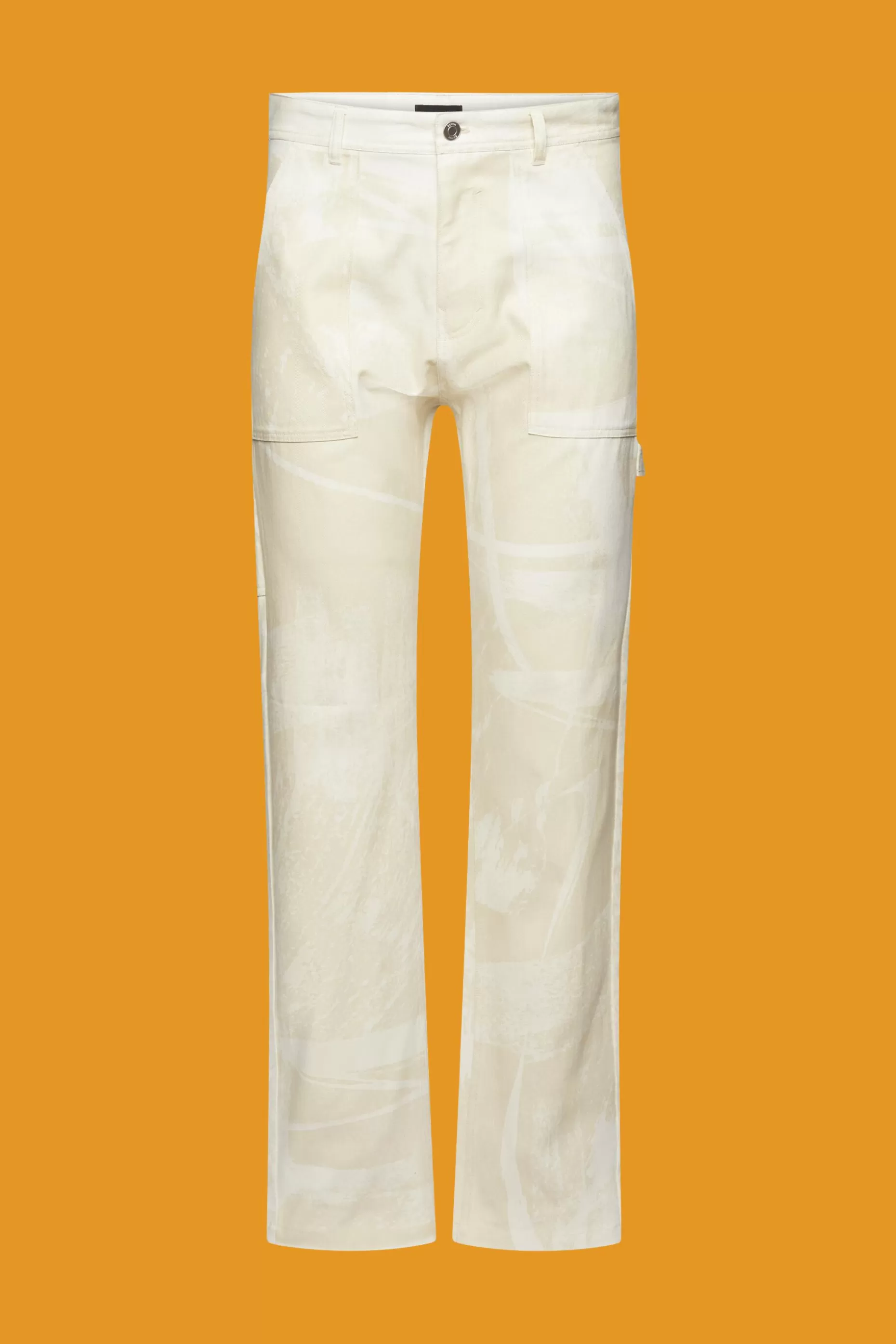 ESPRIT Straight leg cargo trousers with pattern at our Online Shop *Men Pants + Joggers