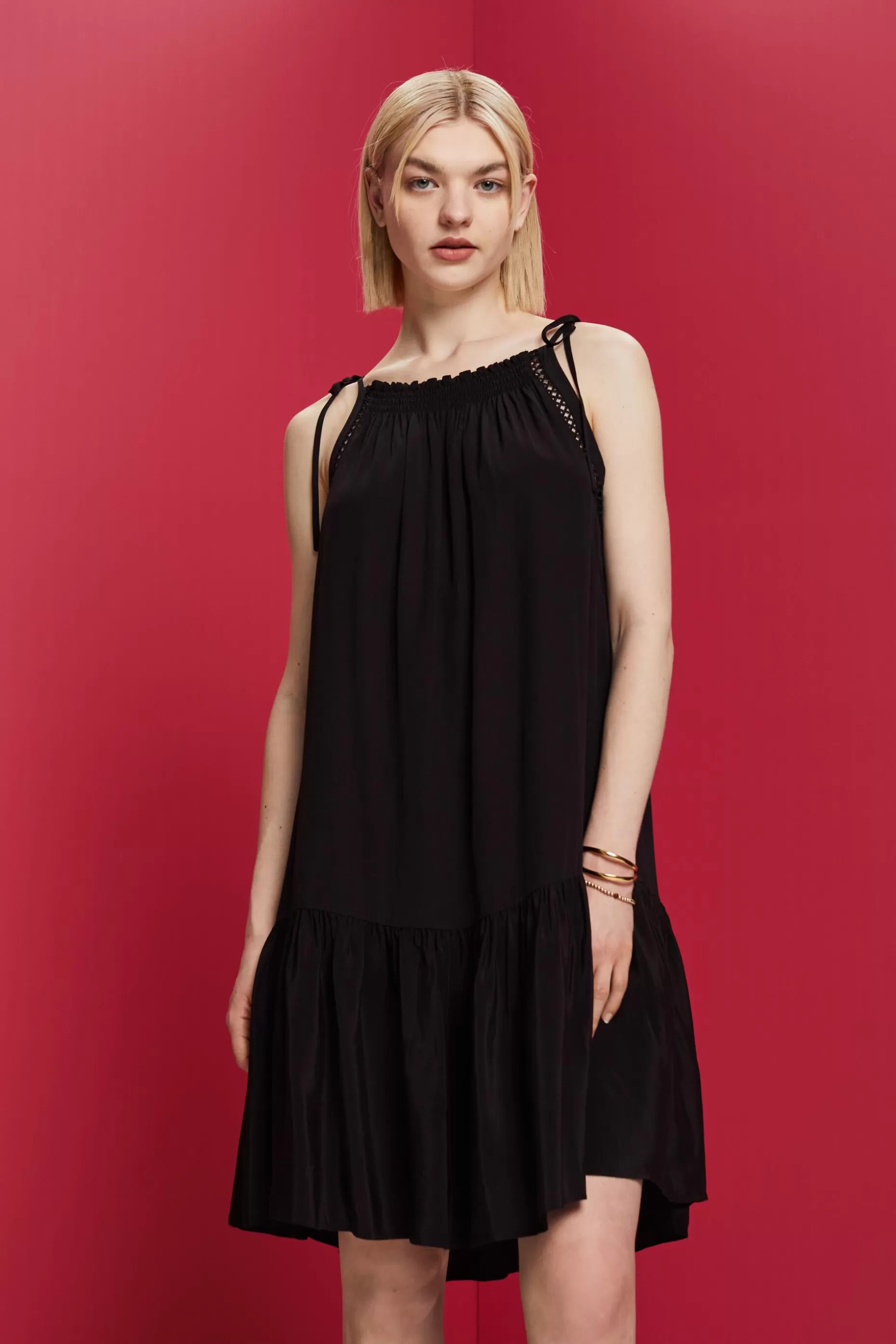 ESPRIT Strappy dress with smock at our Online Shop * Sale Above $75+