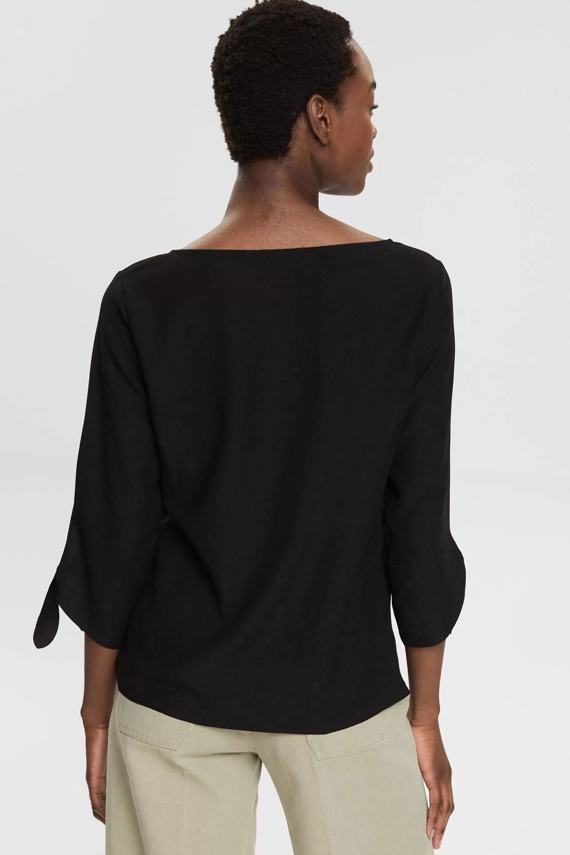 ESPRIT Stretch blouse with open edges at our Online Shop * Sale Under $30