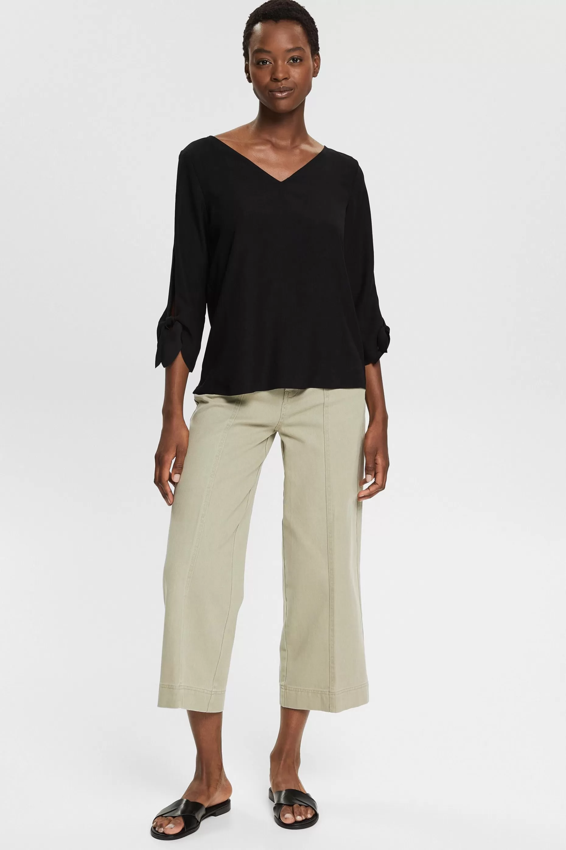 ESPRIT Stretch blouse with open edges at our Online Shop * Sale Under $30