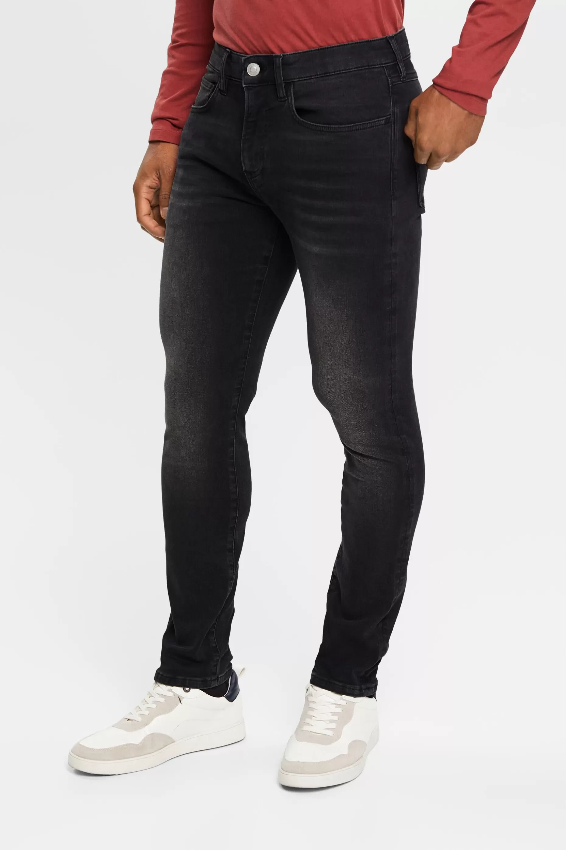 ESPRIT Stretch Mid-Rise Slim Jeans at our Online Shop *Men Denim