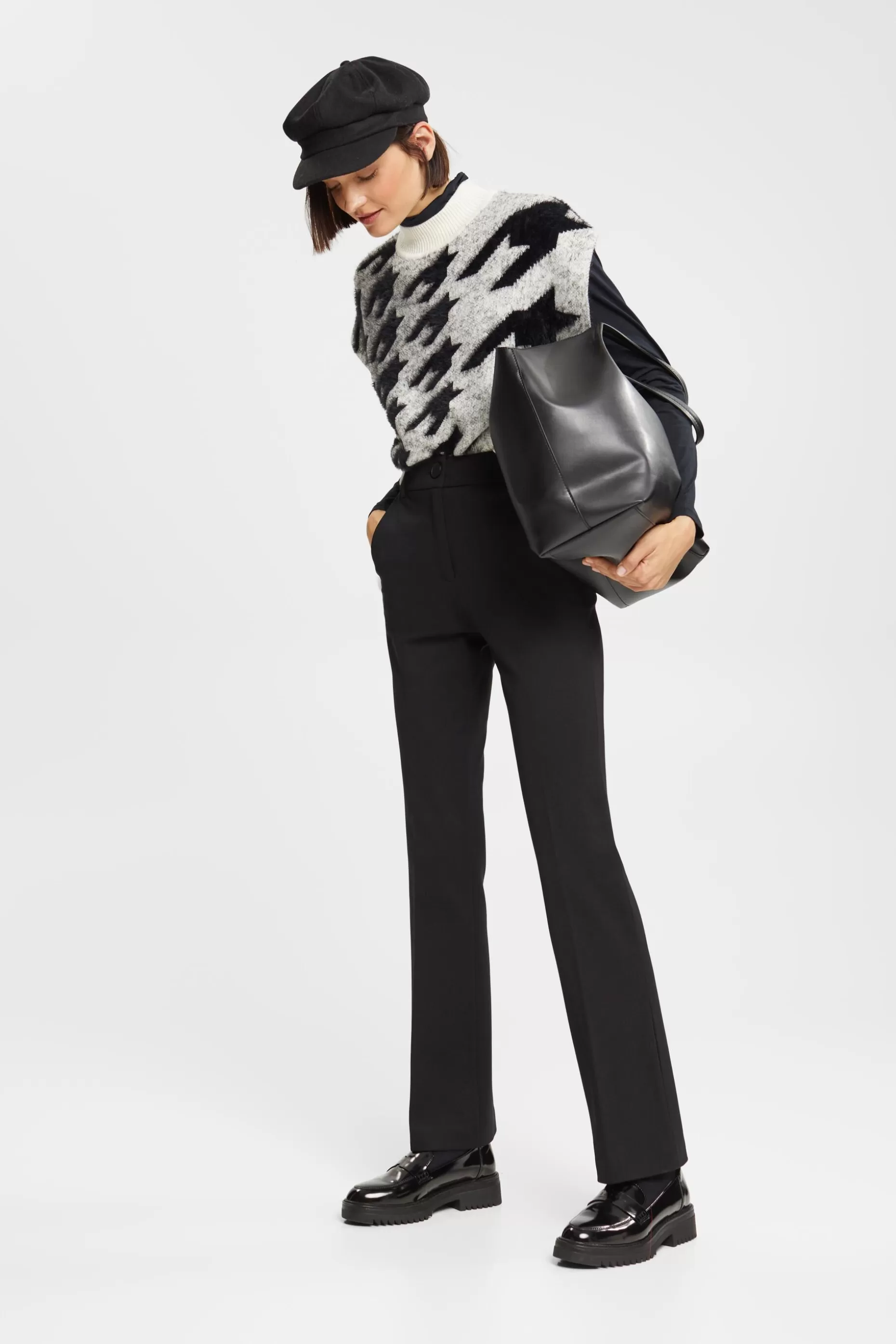 ESPRIT Stretchy high-rise bootcut trousers at our Online Shop * Sale Under $30