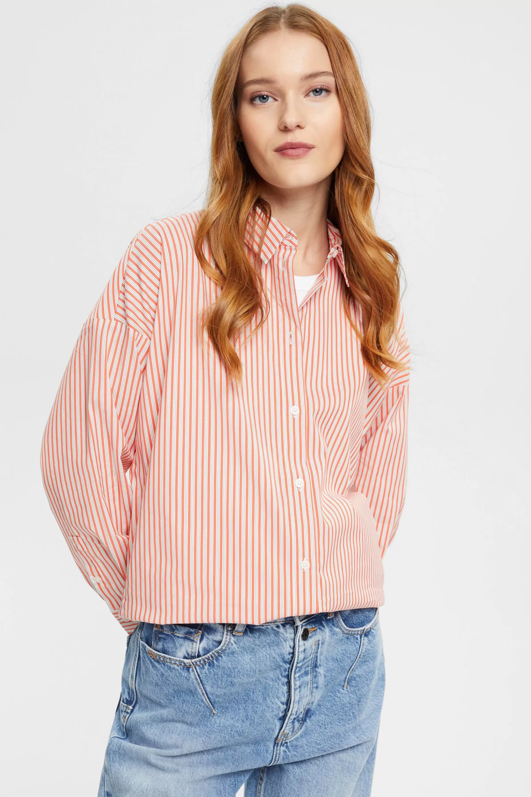 ESPRIT Striped Button-Down Shirt at our Online Shop *Women Shirts + Blouses
