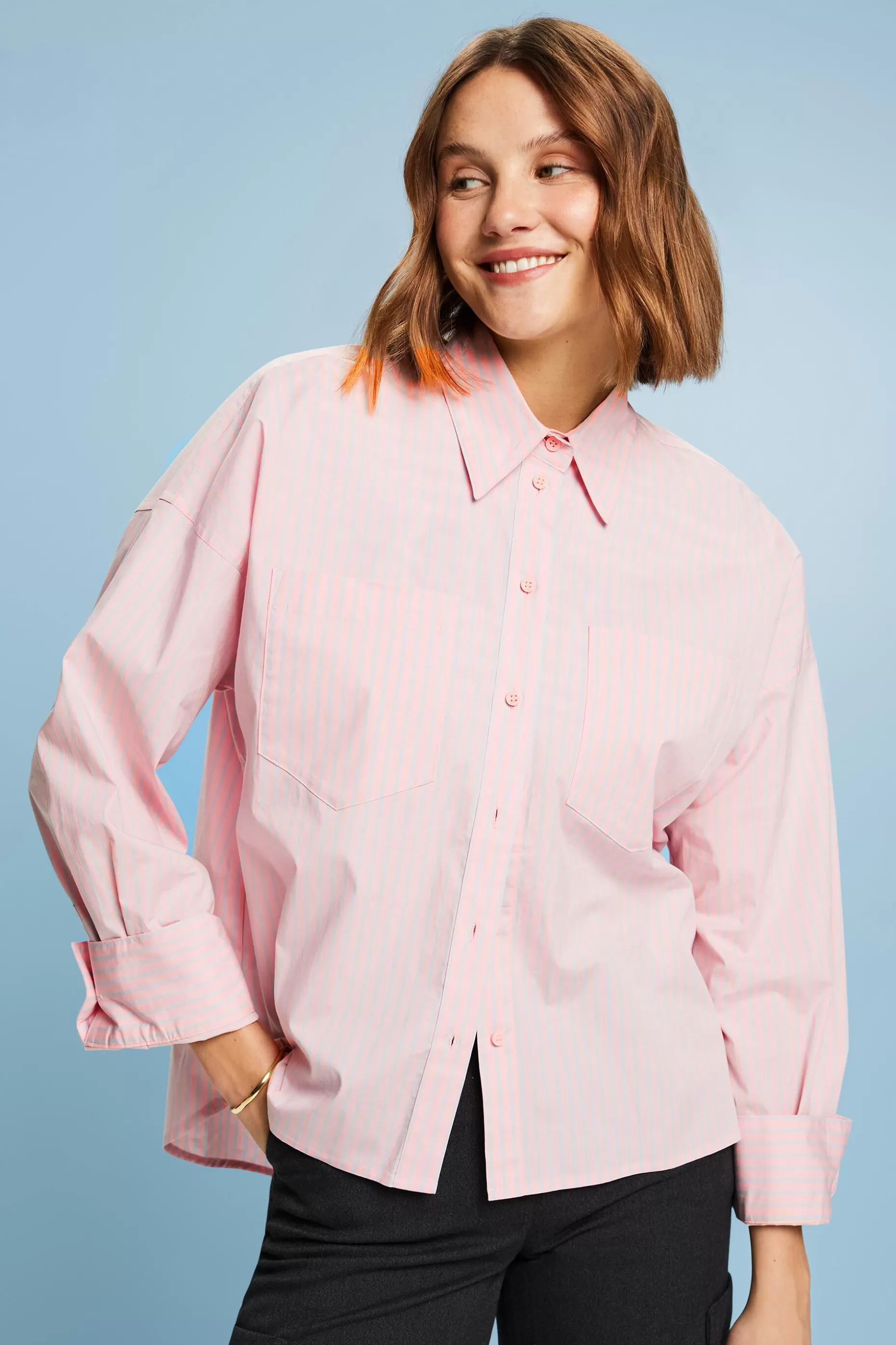 ESPRIT Striped Button-Down Shirt at our Online Shop *Women Shirts + Blouses
