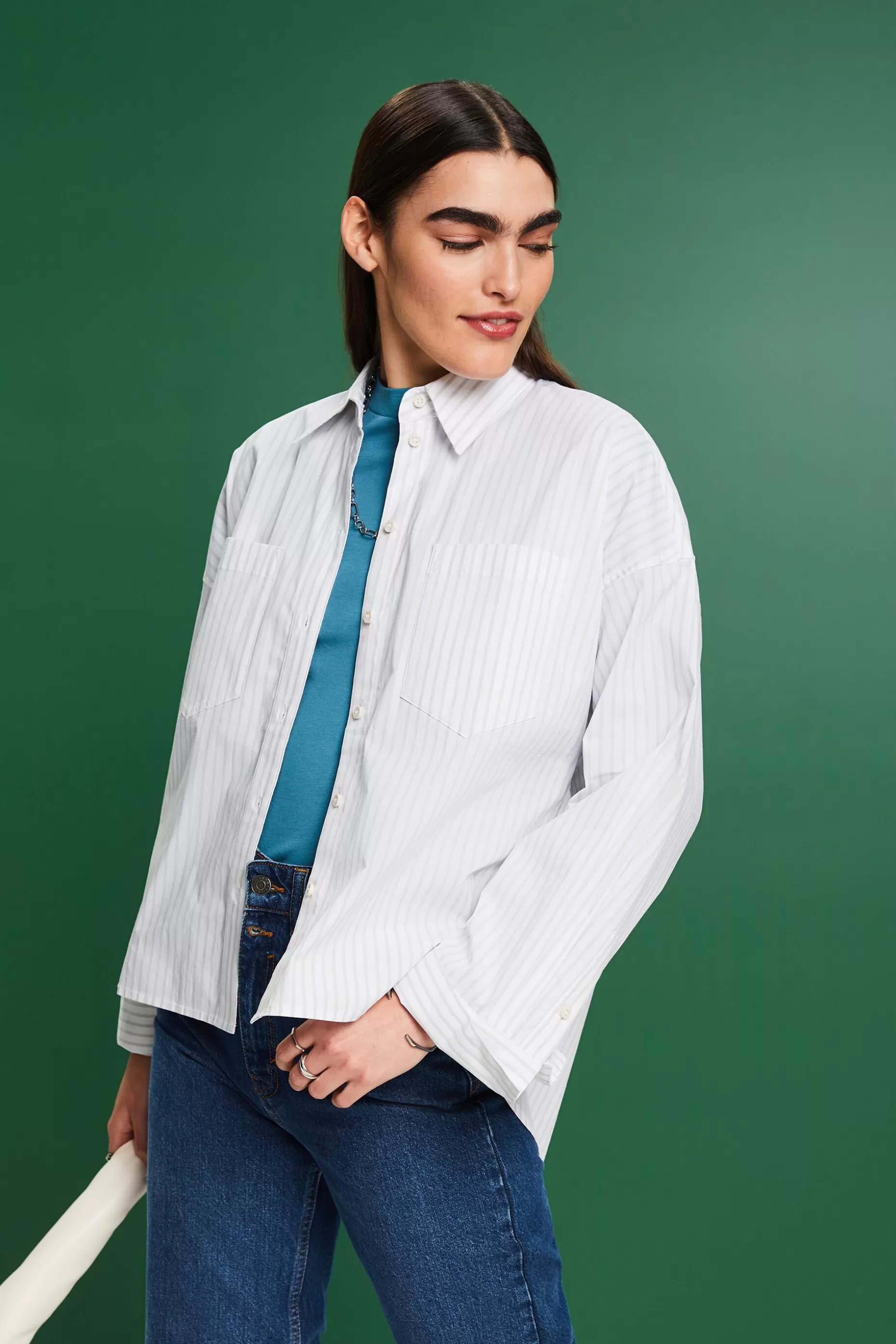 ESPRIT Striped Button-Down Shirt at our Online Shop *Women Shirts + Blouses
