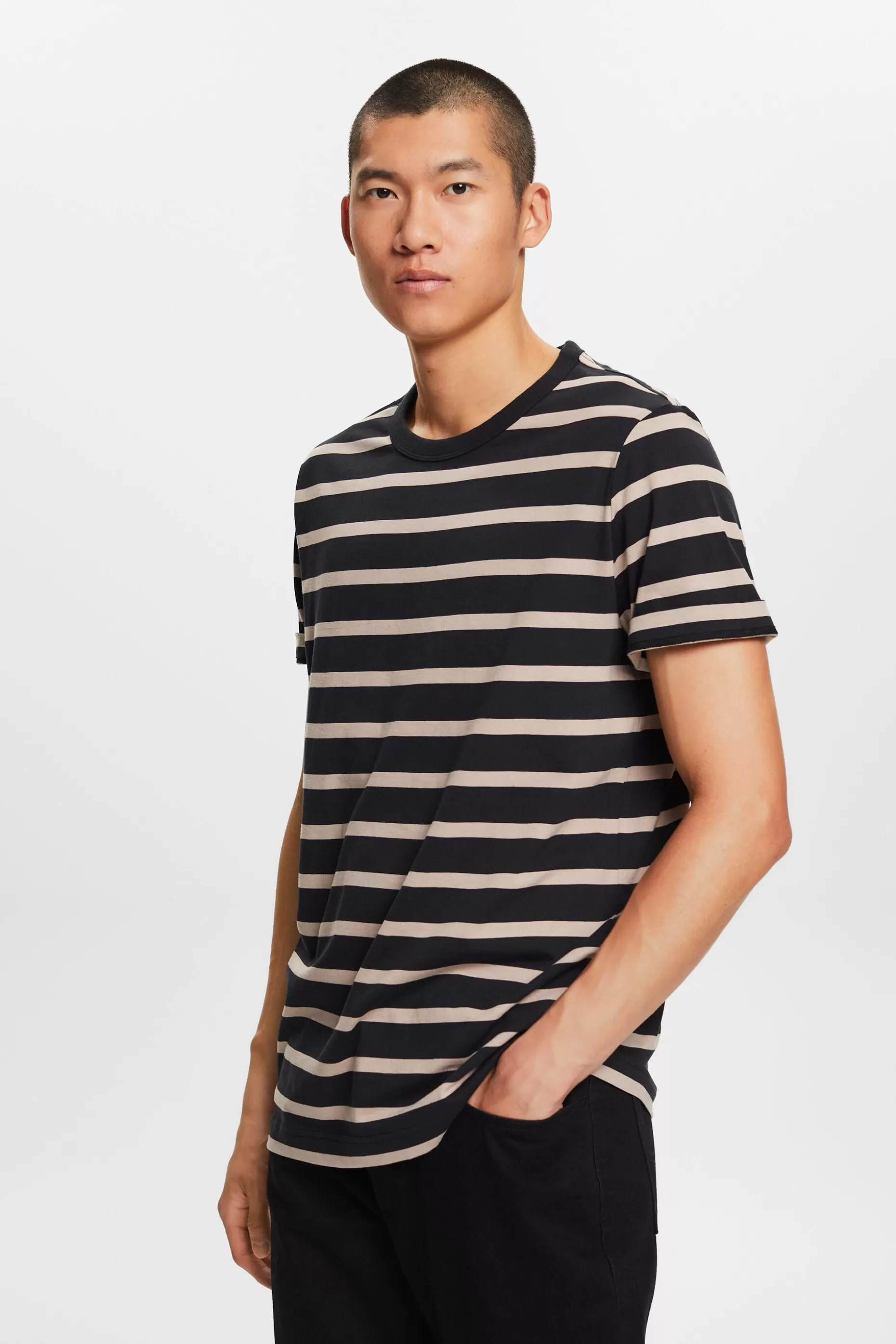 ESPRIT Striped Cotton Jersey T-Shirt at our Online Shop *Men Tops